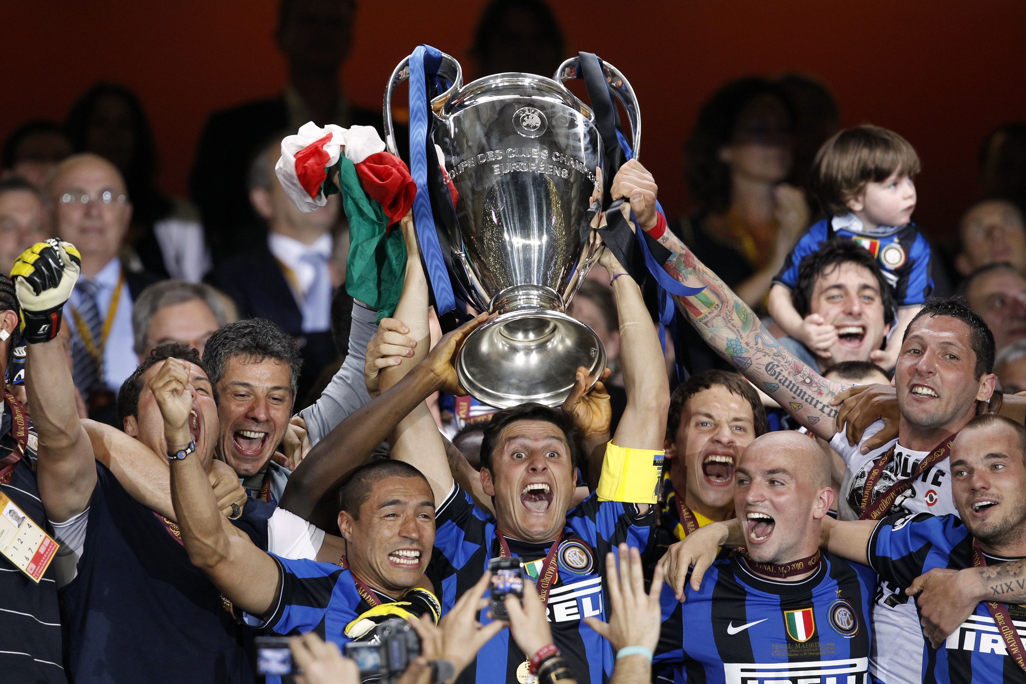Inter Milan have won the UEFA Champions League trophy three times, with their last title coming against Bayern Munich at the Santiago Bernabeu Stadium in Madrid, Spain, on May 22, 2010