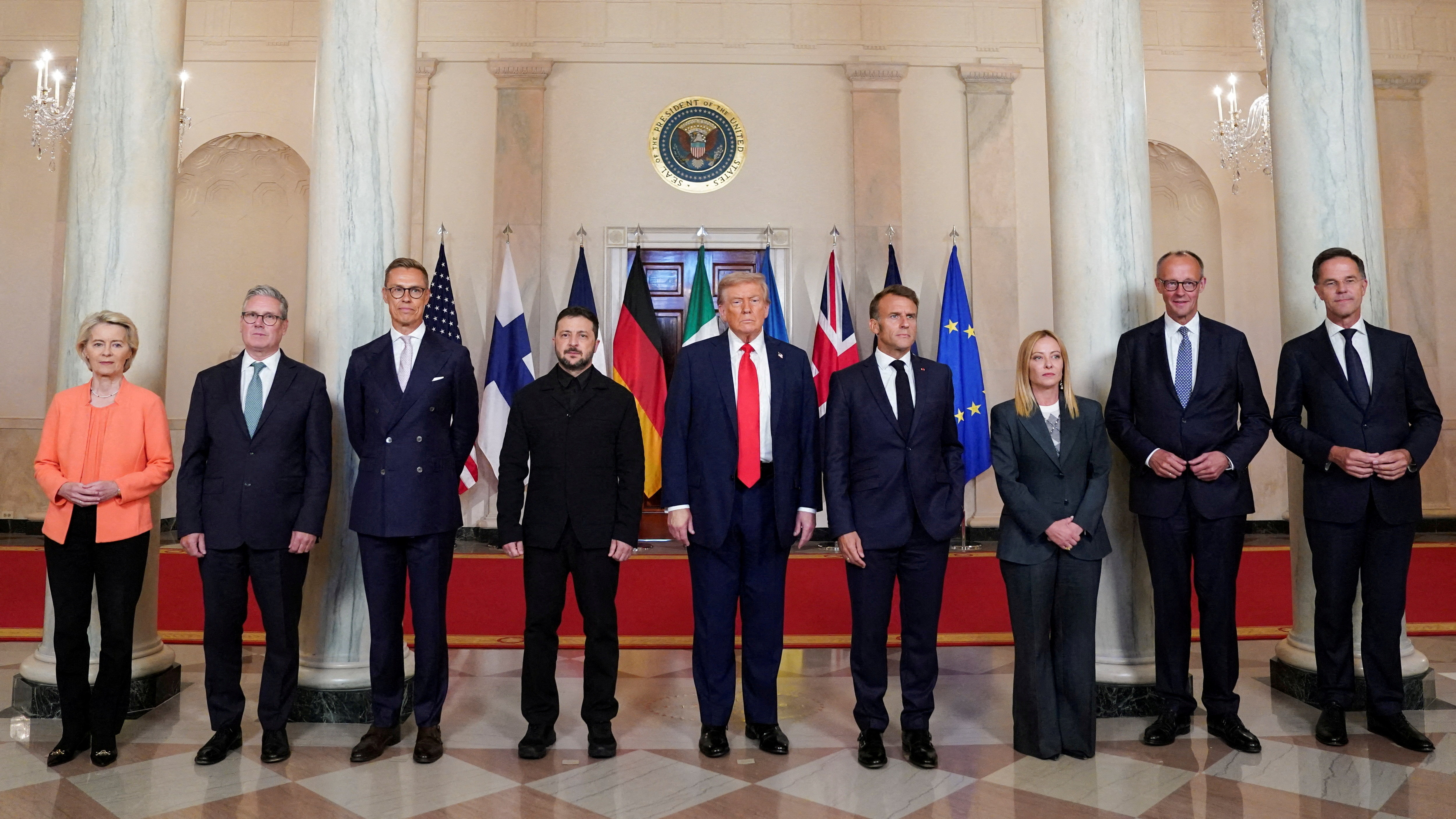 Trump with European leaders