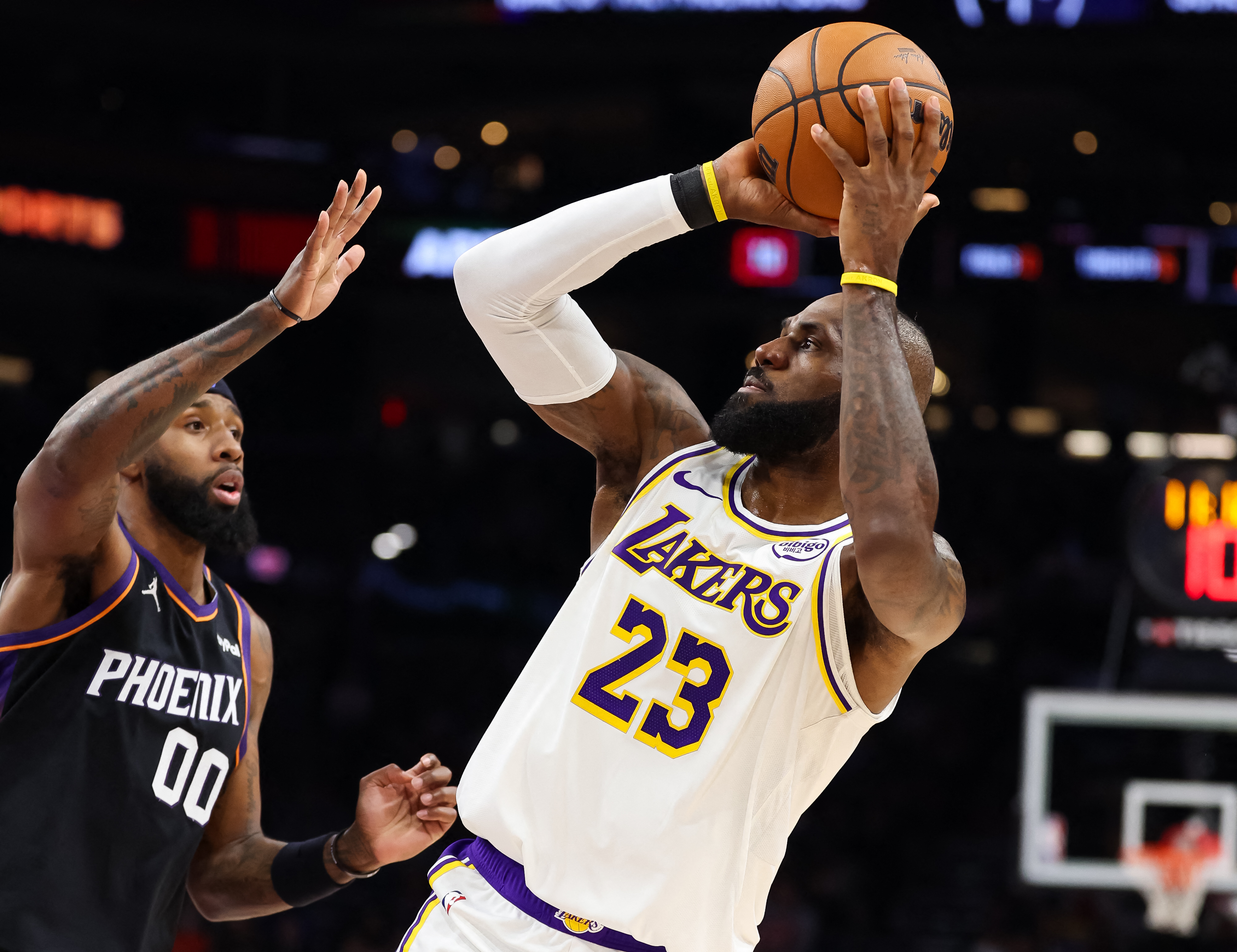 LeBron James in action.