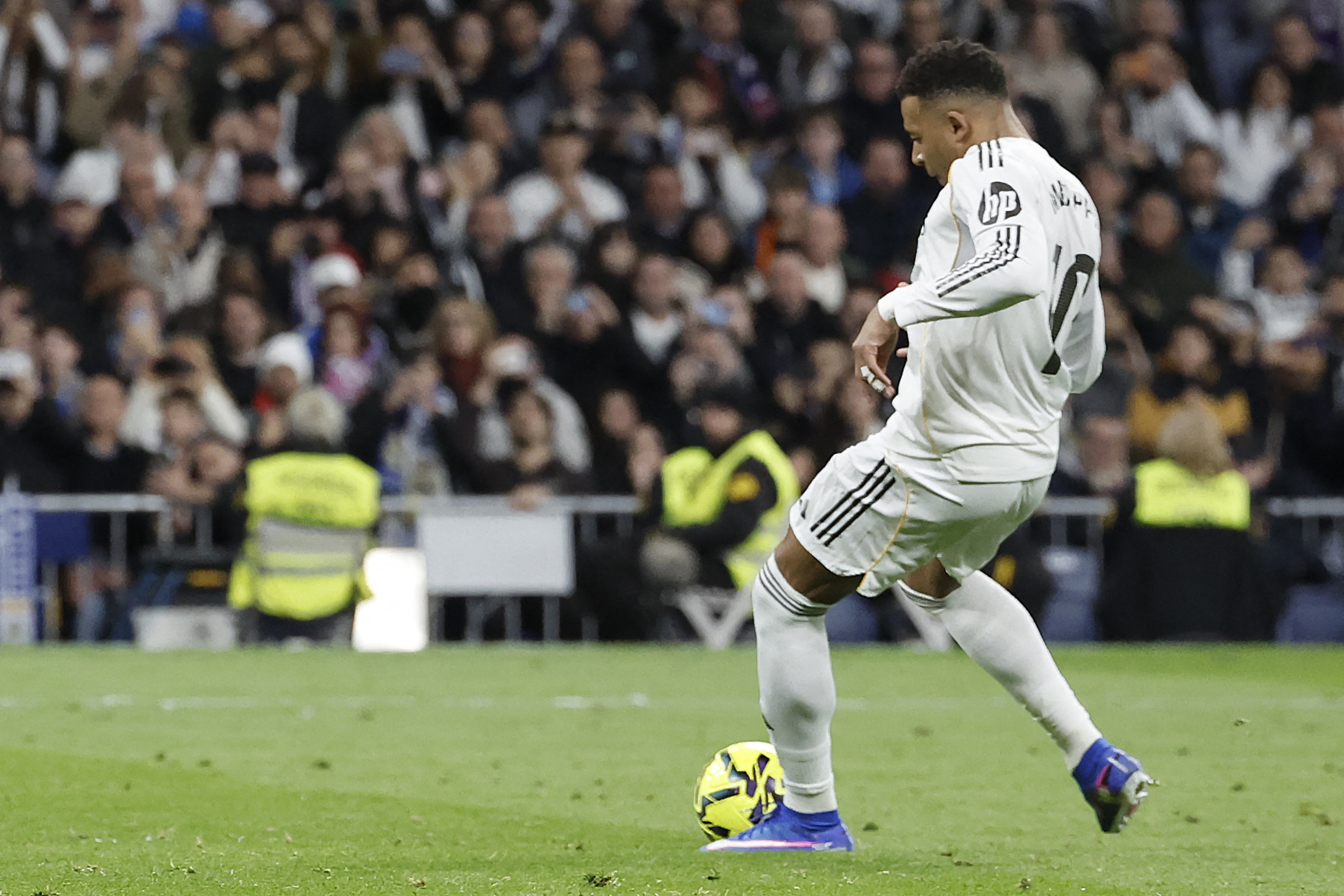 Mbappe scores Real’s second goal in the 86th minute, equalling Ronaldo’s record of 59 goals in a calendar year