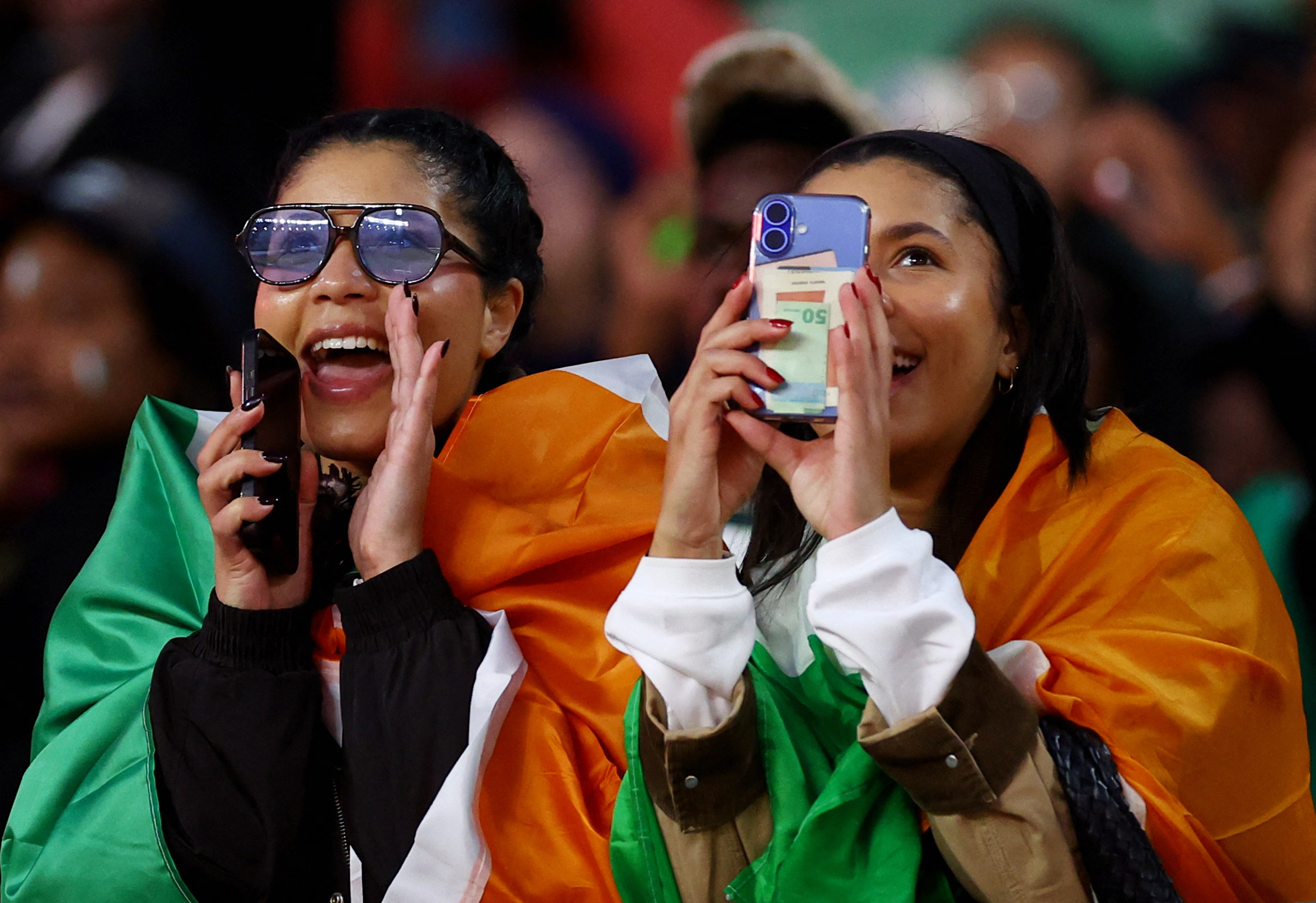Ivory Coast fans react.