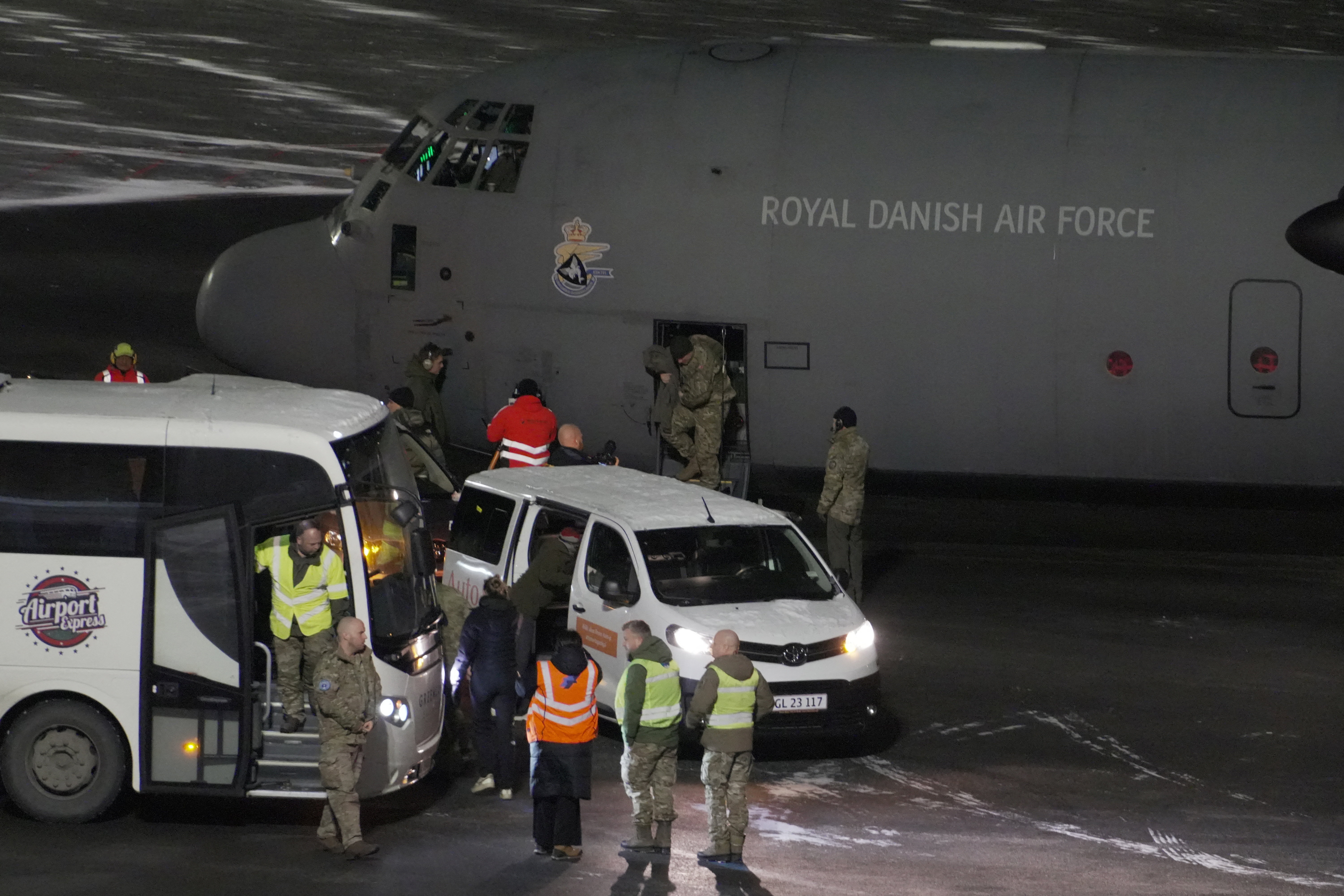 Troops arrive in Greenland on Jan. 14, 2026.