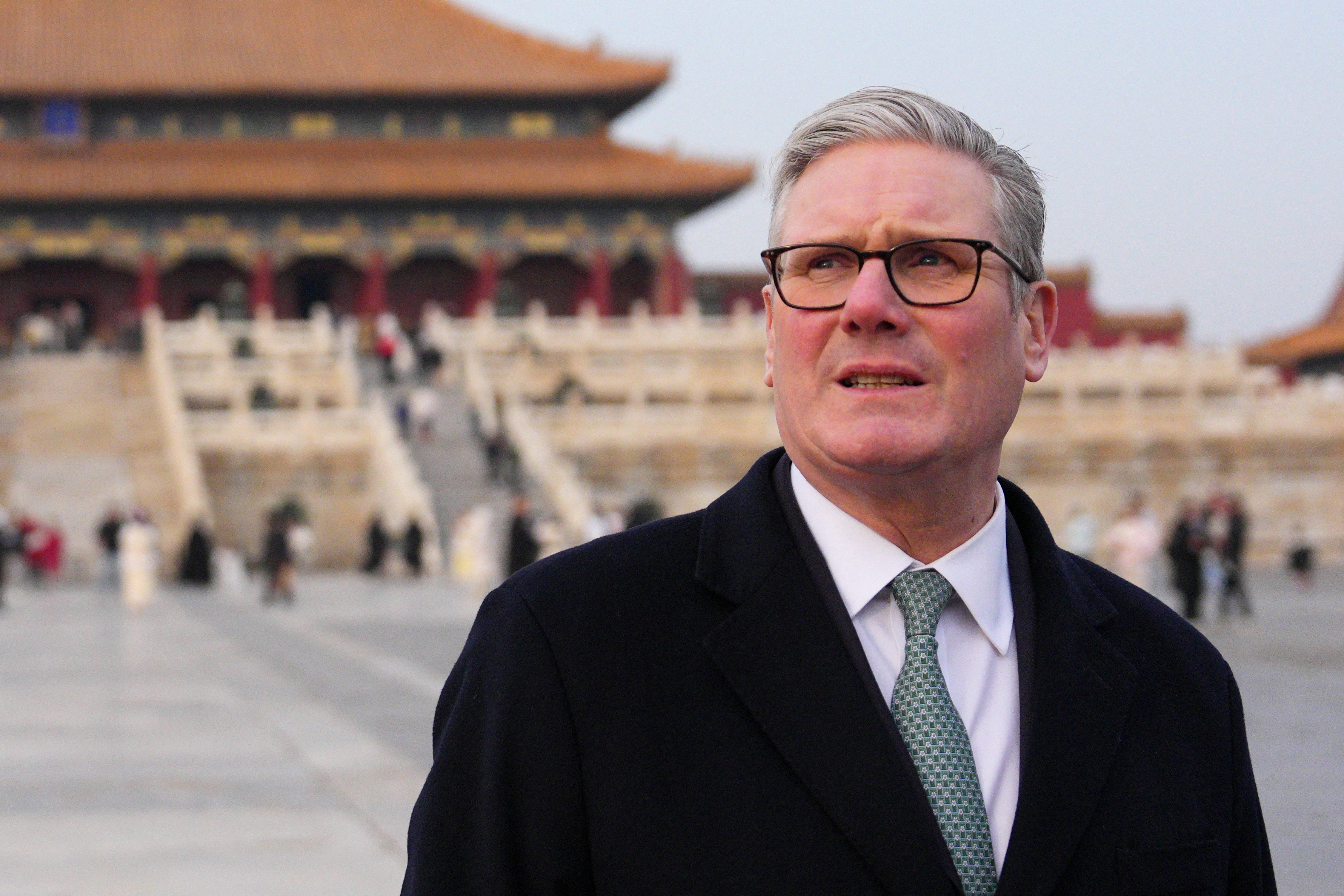 British Prime Minister Keir Starmer visits the Forbidden City during his visit to China