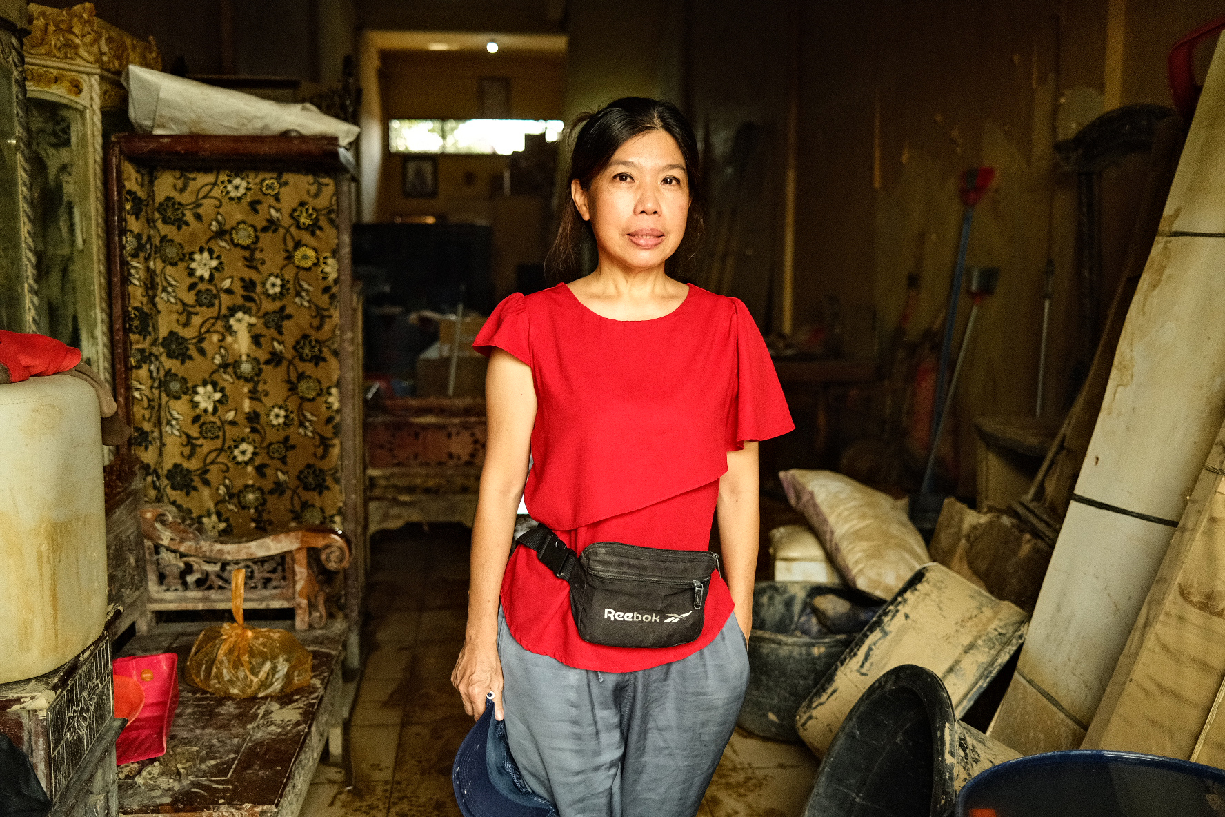 Juliette Apin has run a furniture store in Aceh Tamiang since 1993. “Our merchandise is scattered everywhere, fallen and damaged. Our losses amount to hundreds of millions of rupiah,” she said.