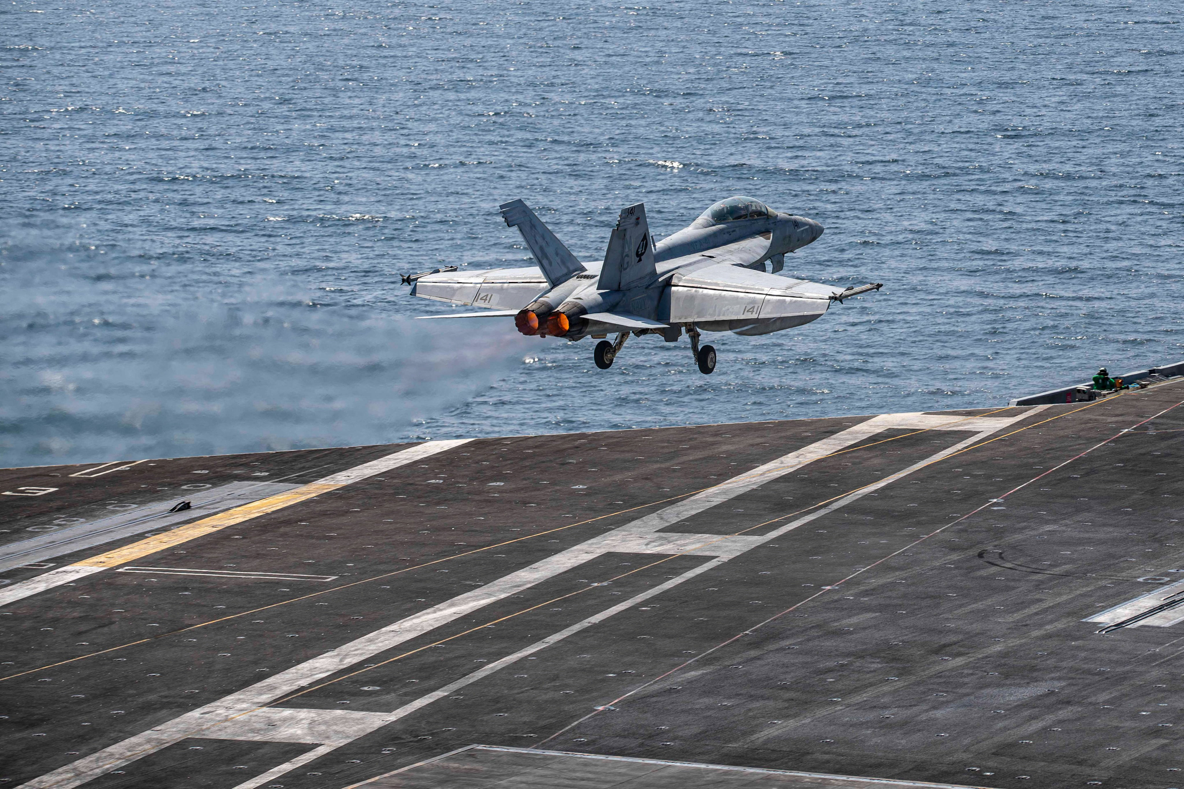 Fighter jet taking off
