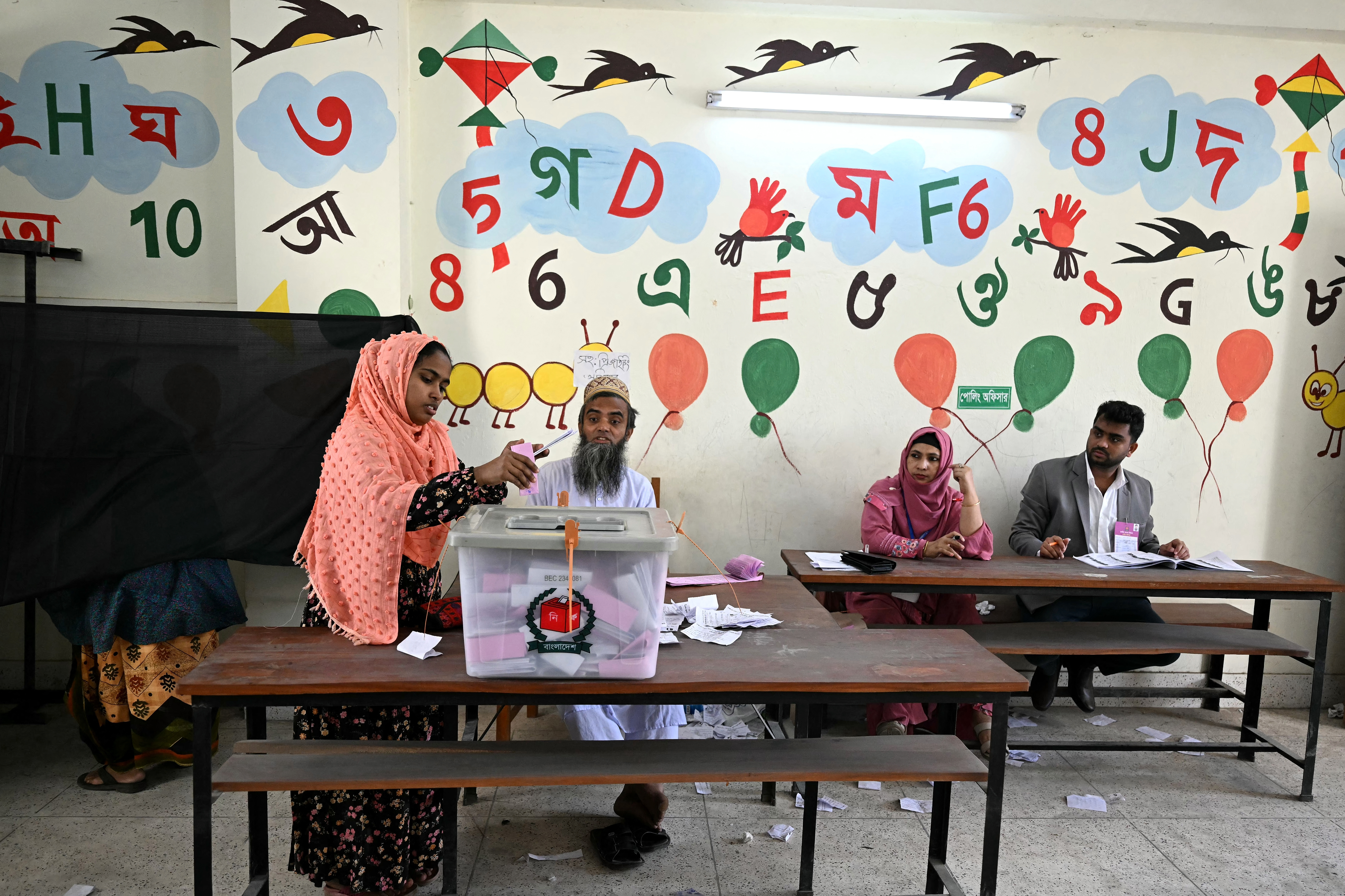 Bangladeshis turn out for historic election after Hasina's downfall