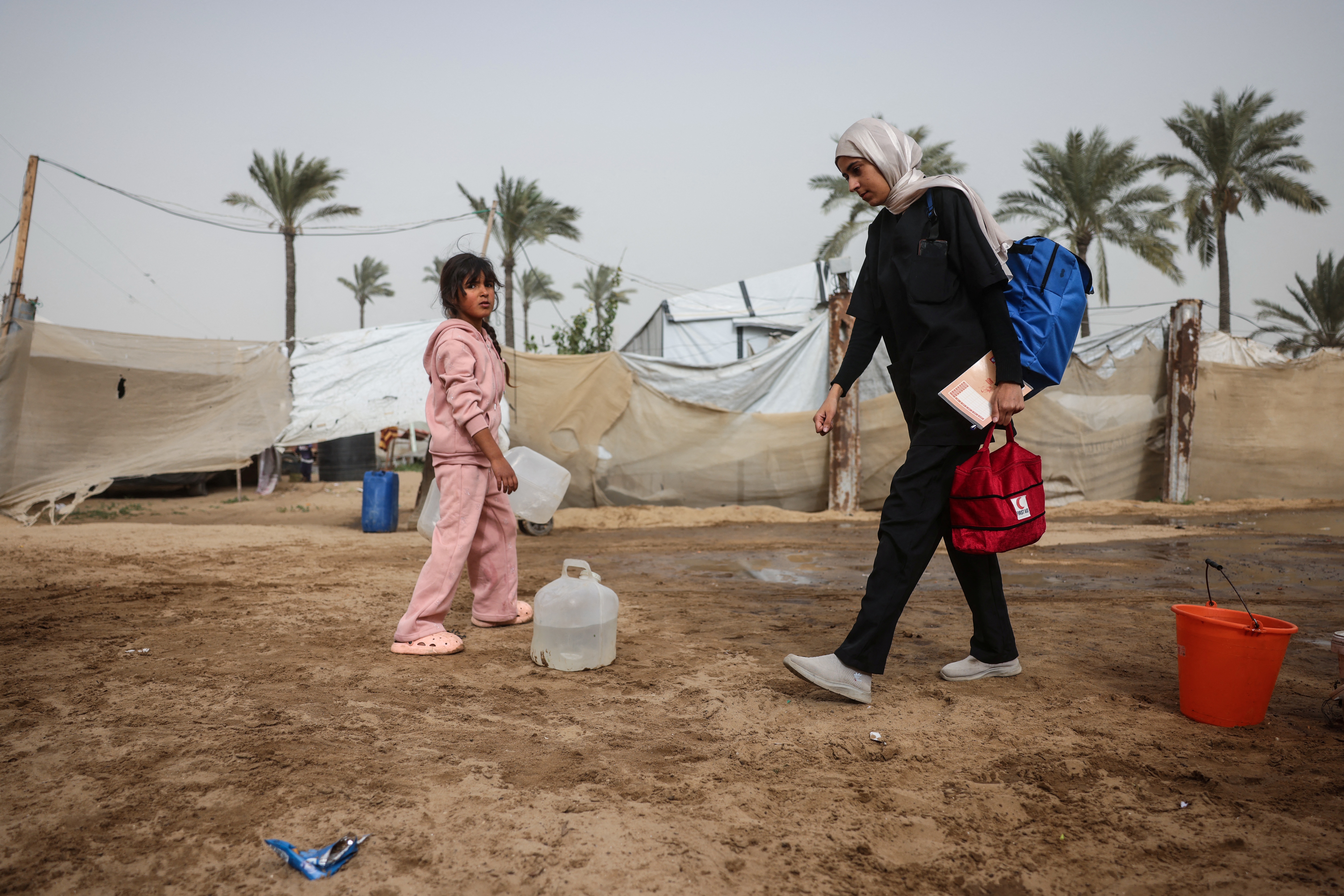 Tents in Al-Mawasi area of Khan Yunis