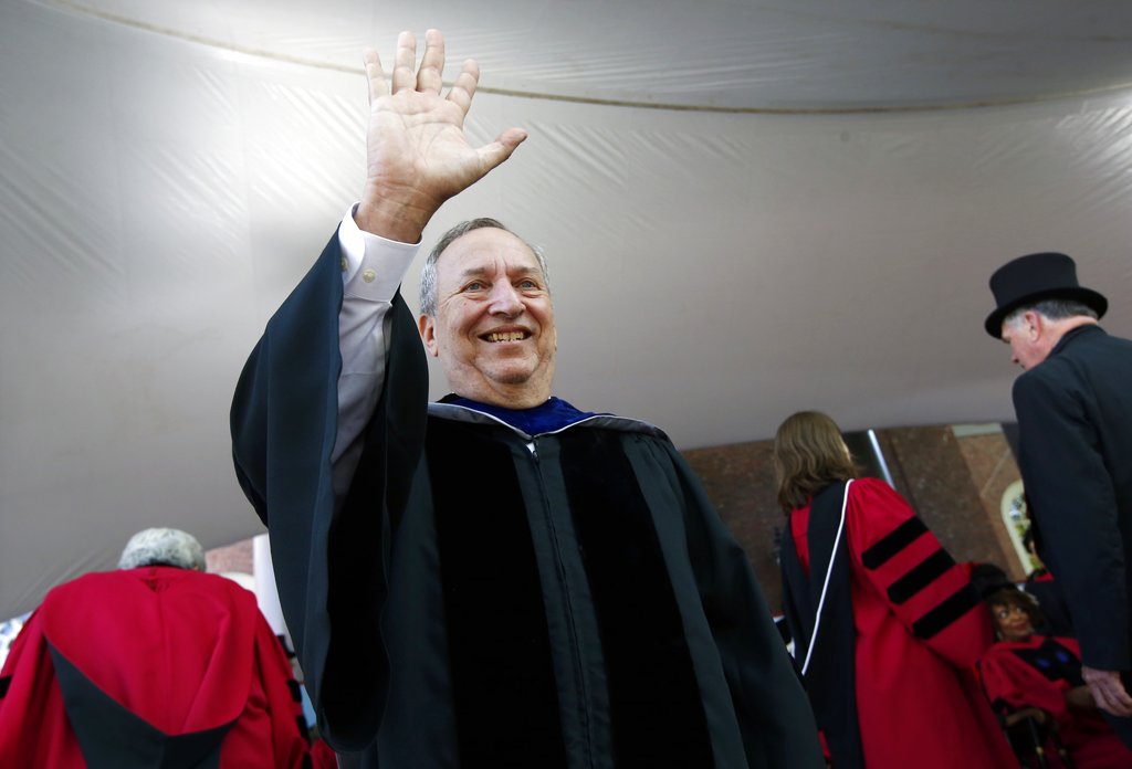 Larry Summers during a commencement ceremony