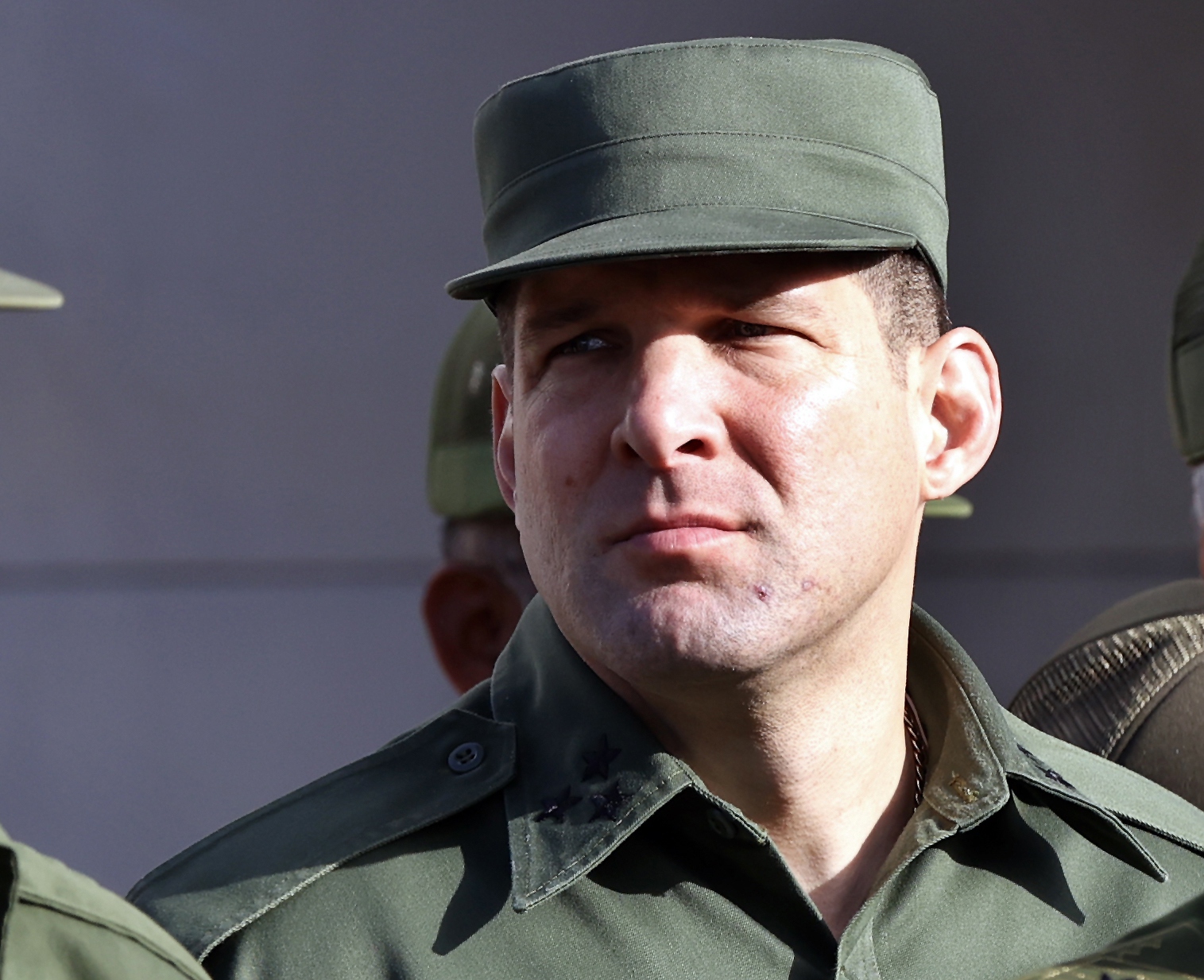 The grandson of former president Raul Castro, Raul Guillermo Rodriguez Castro, attends an event at the Colon Cemetery in Havana,