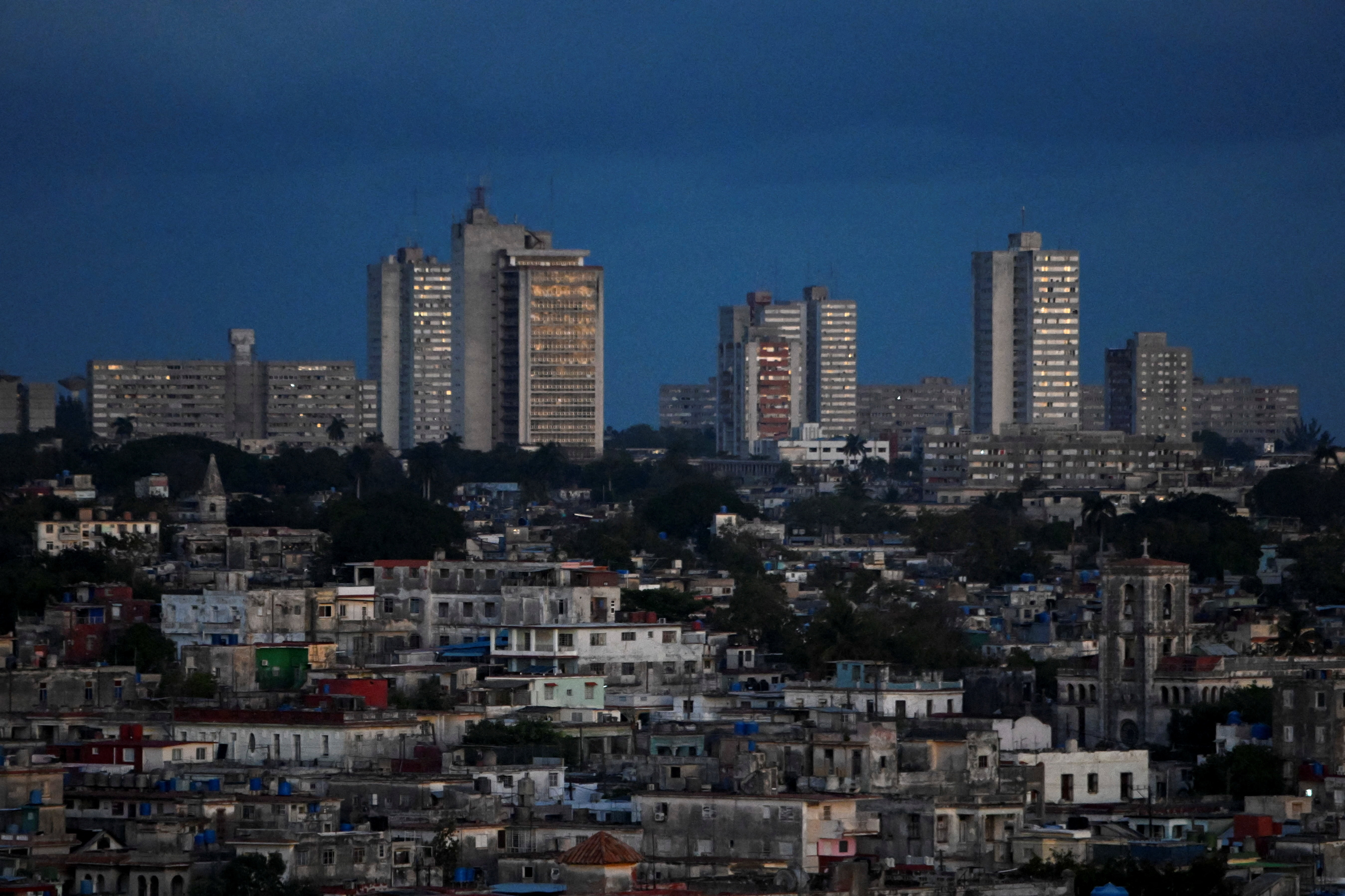 A view of Havana as Cuba began efforts to restore power after its grid collapsed