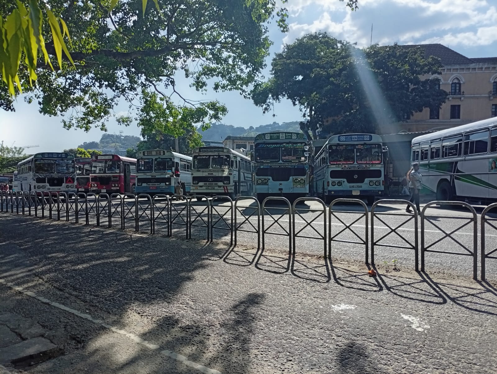 A bus station in Kandy. Bus fares have risen by more than 12 percent since the start of the war [Ashkar Thasleem/ Al Jazeera]