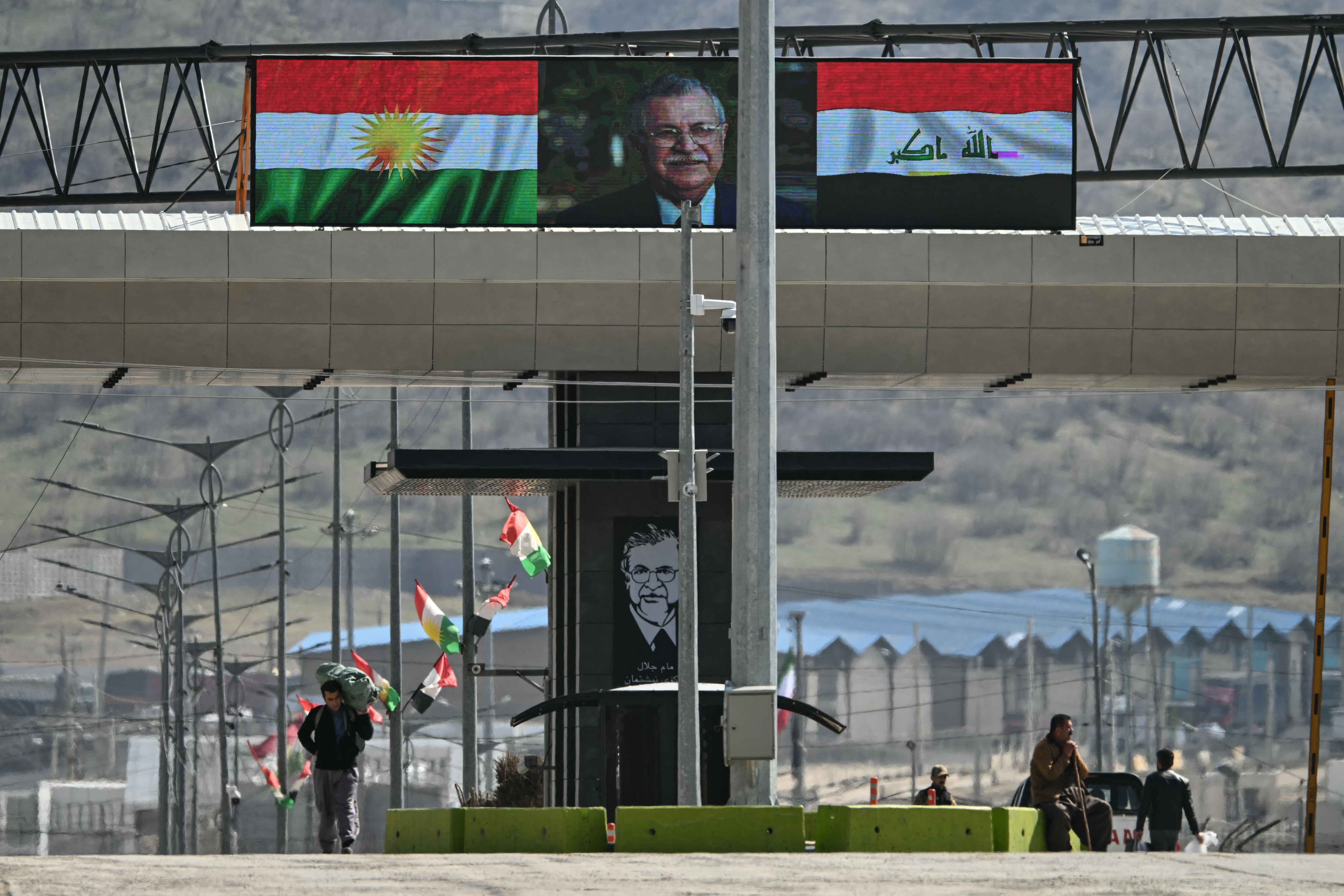 The Iraq-Iran border crossing of Bashmaq near Sulaimaniyah in northern Iraq’s semiautonomous Kurdish region on March 11, 2026 [AFP]