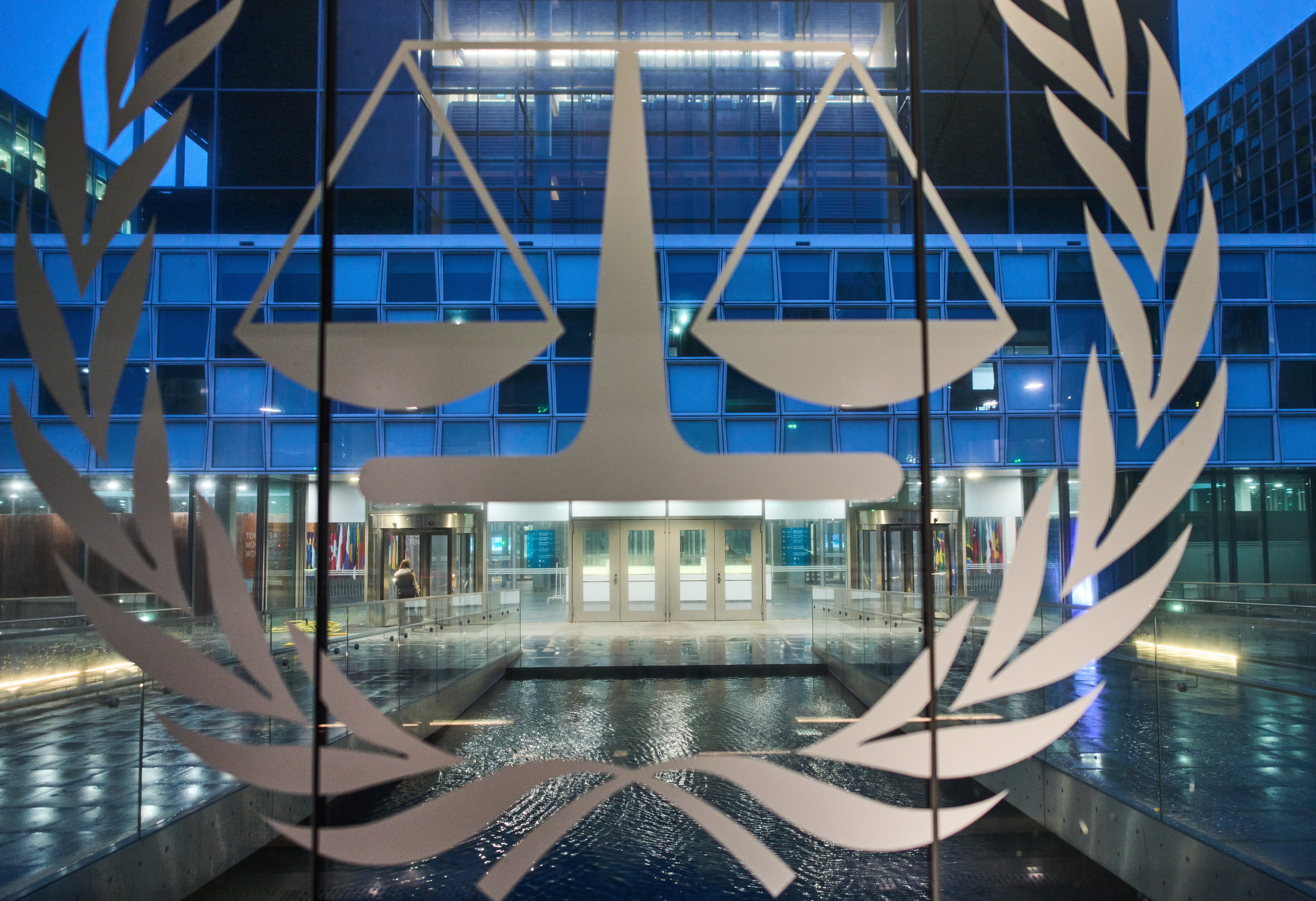 FILE - The International Criminal Court (ICC) is seen on Dec. 9, 2025, in The Hague, Netherlands. (AP Photo/Peter Dejong, Pool, File)