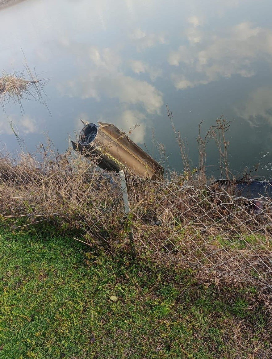 Debris of a NATO air defence system that intercepted a missile launched from Iran is seen in Dortyol, in southern Hatay province, Turkey, March 4, 2026 in this screengrab from video. Ihlas News Agency (IHA) via REUTERS ATTENTION EDITORS - THIS PICTURE WAS PROVIDED BY A THIRD PARTY. NO RESALES. NO ARCHIVES. TURKEY OUT. NO COMMERCIAL OR EDITORIAL SALES IN TURKEY.