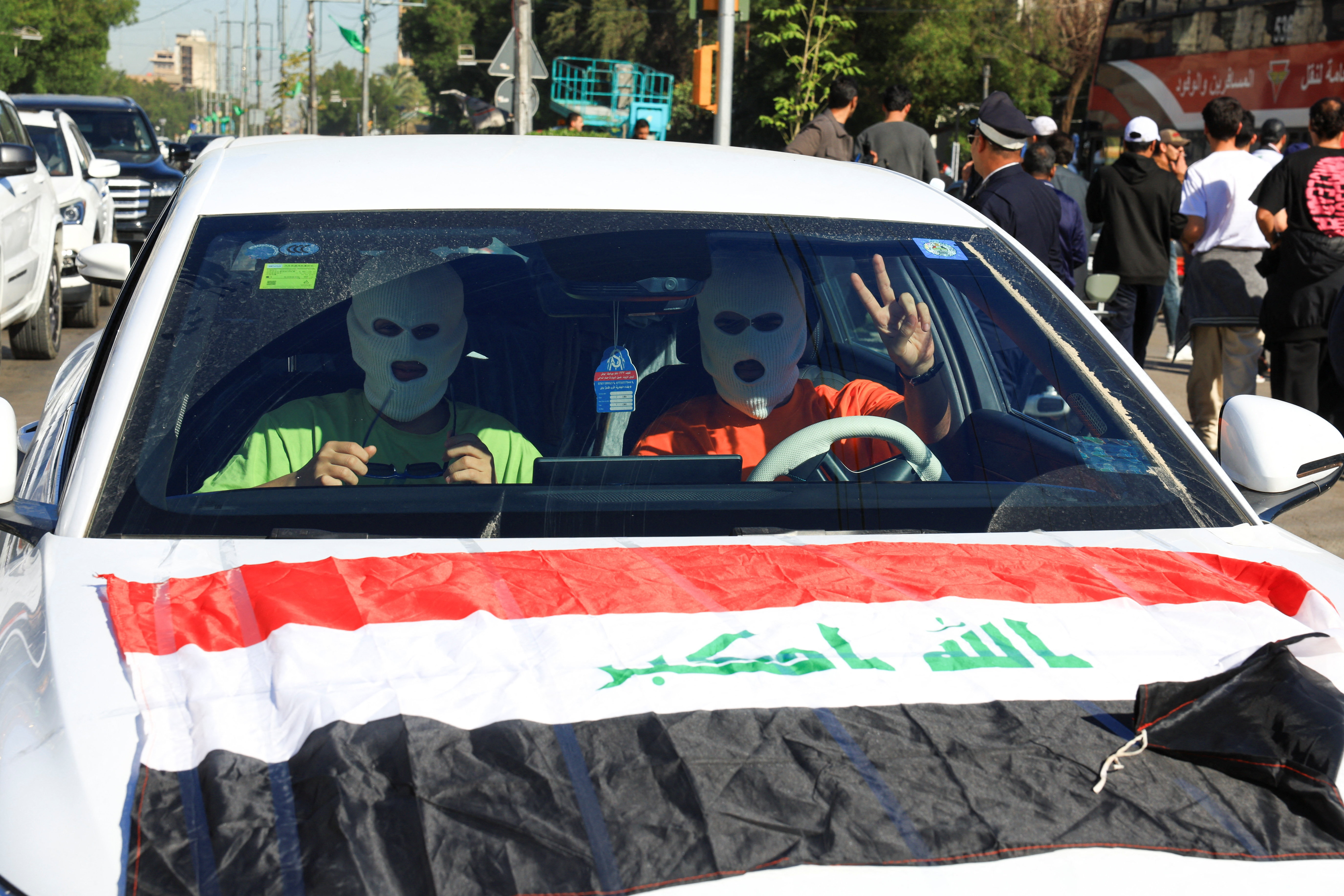 Iraqis celebrate on the streets