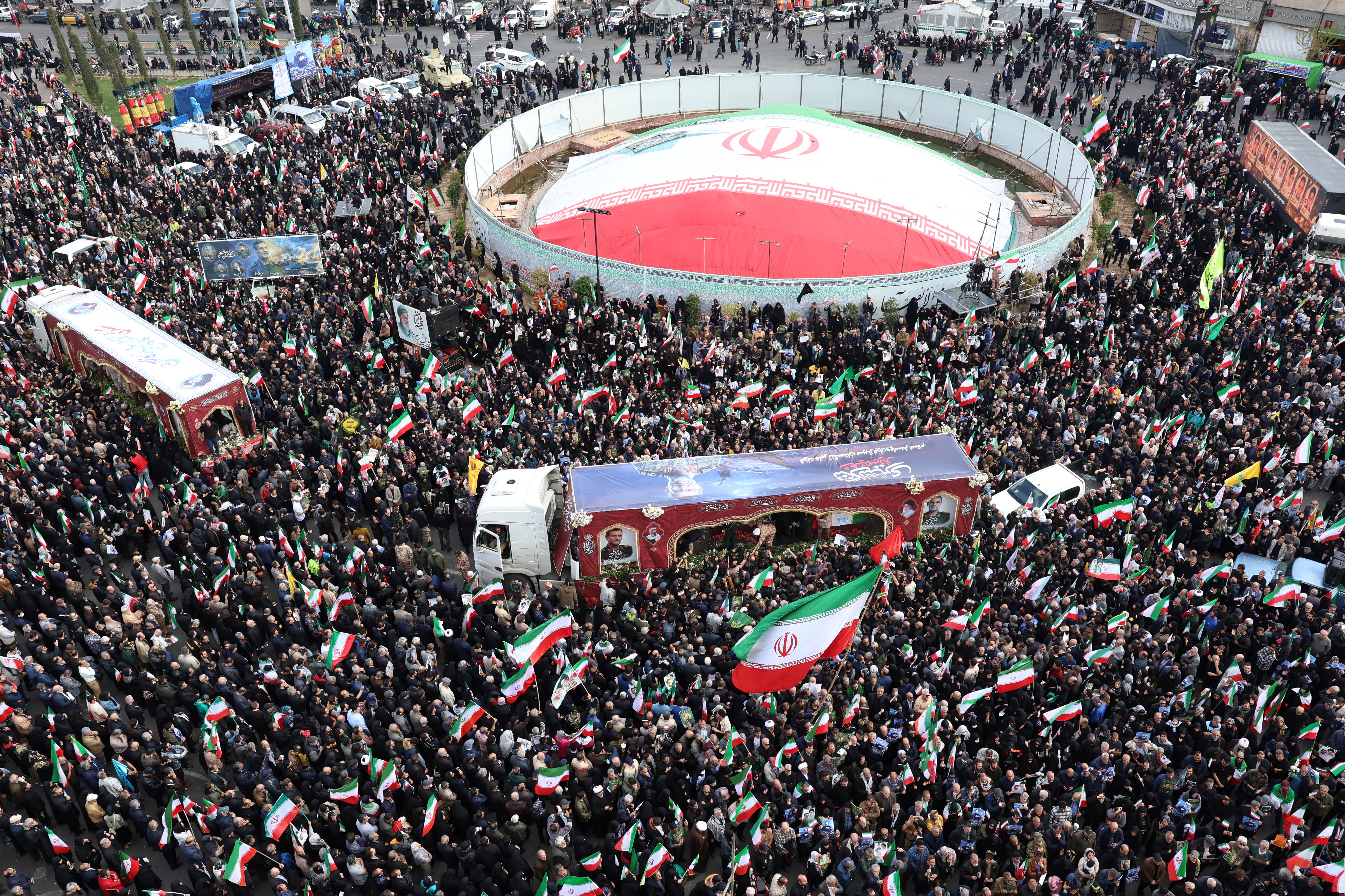 Mourners vow resistance as Iran marks Islamic republic's 47th anniversary