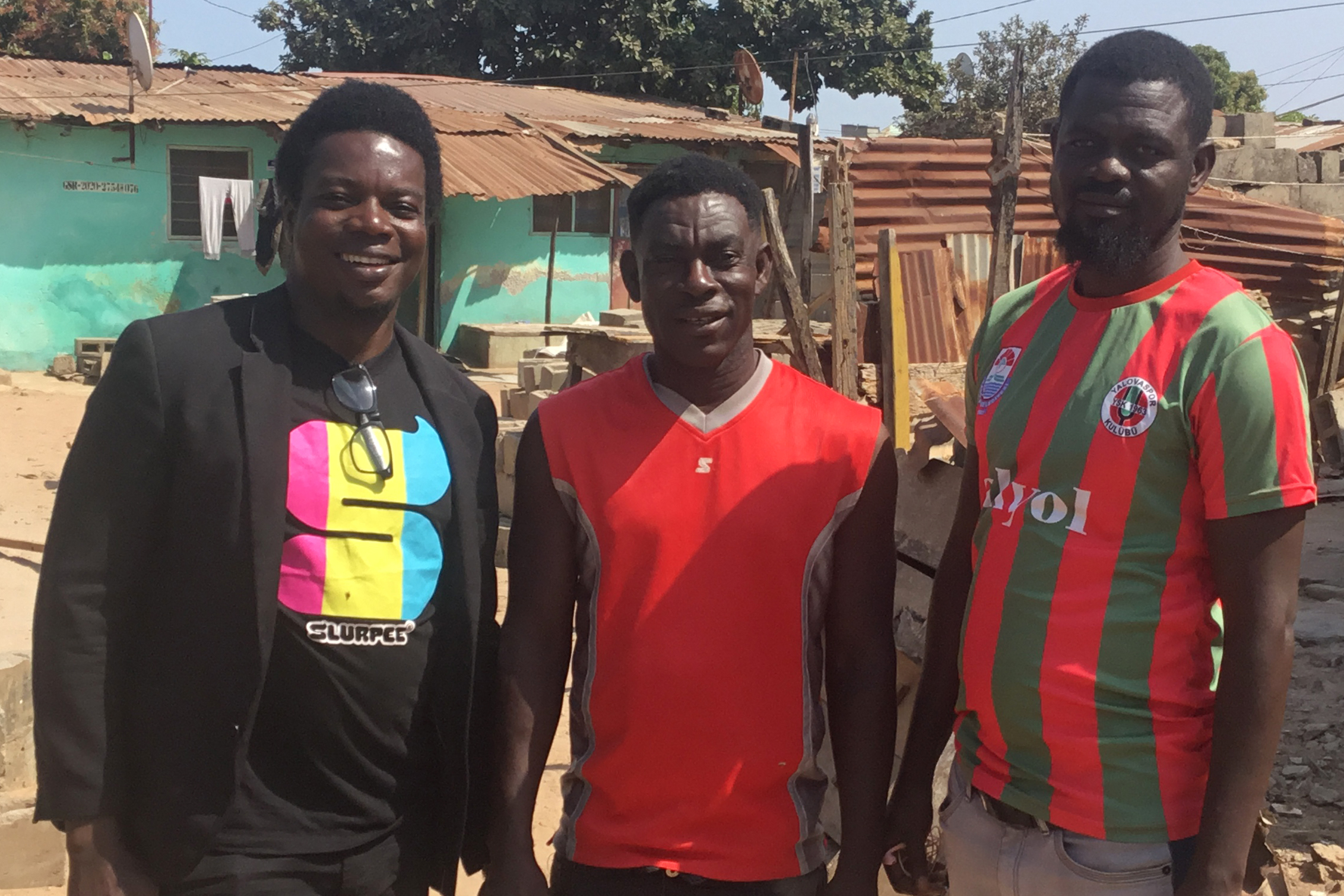 Left to right, Emmanuel Dadson, Benjamin Amoah and Emmanuel Arkoh all grew up together in Ghana Town, yet remain without legal documentation