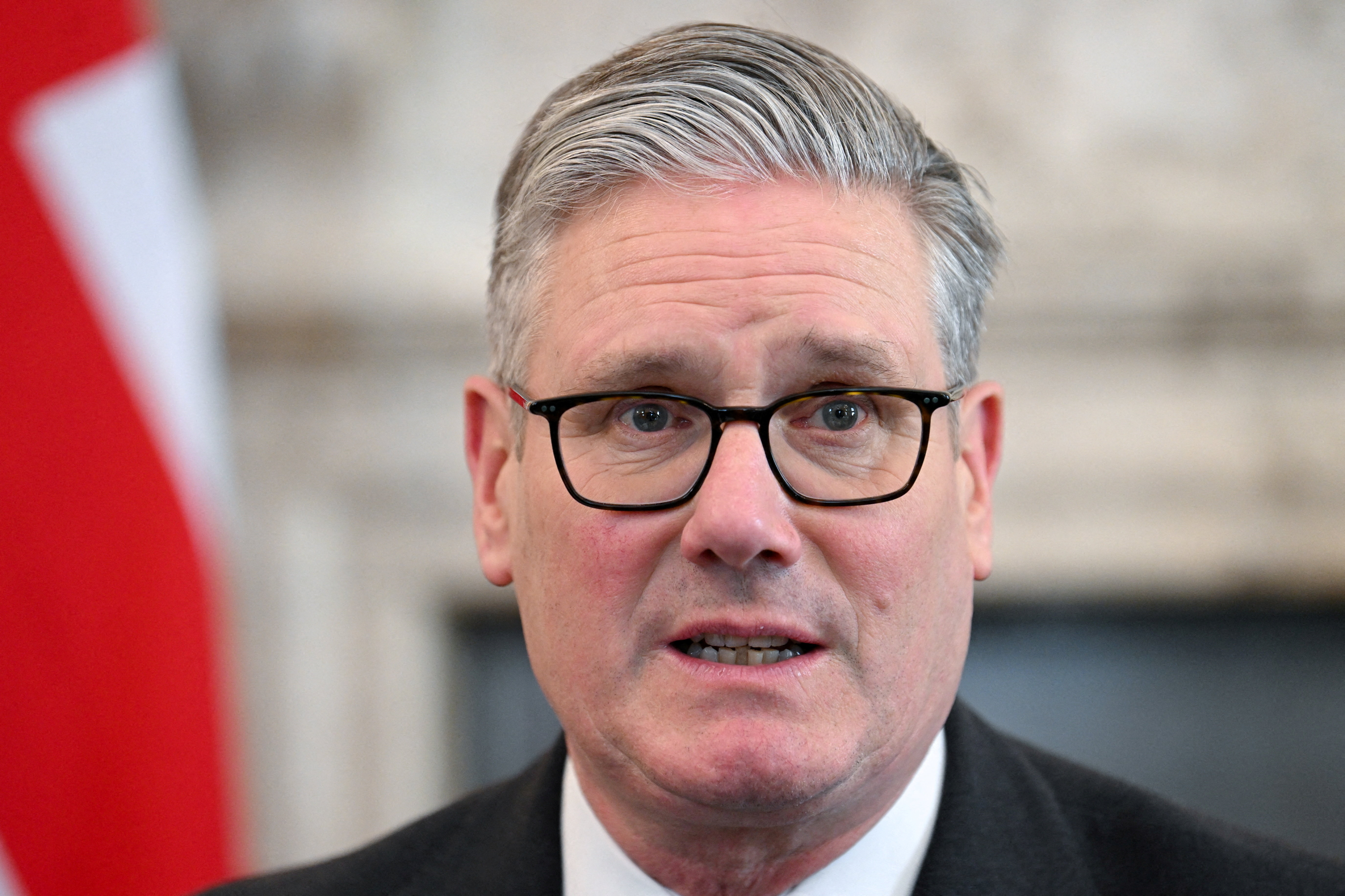 FILE PHOTO: Britain's Prime Minister Keir Starmer attends a meeting to discuss the U.S.-Israeli conflict with Iran and the impact on the Strait of Hormuz, in London, Britain, March 30, 2026. REUTERS/Jaimi Joy/Pool/File Photo