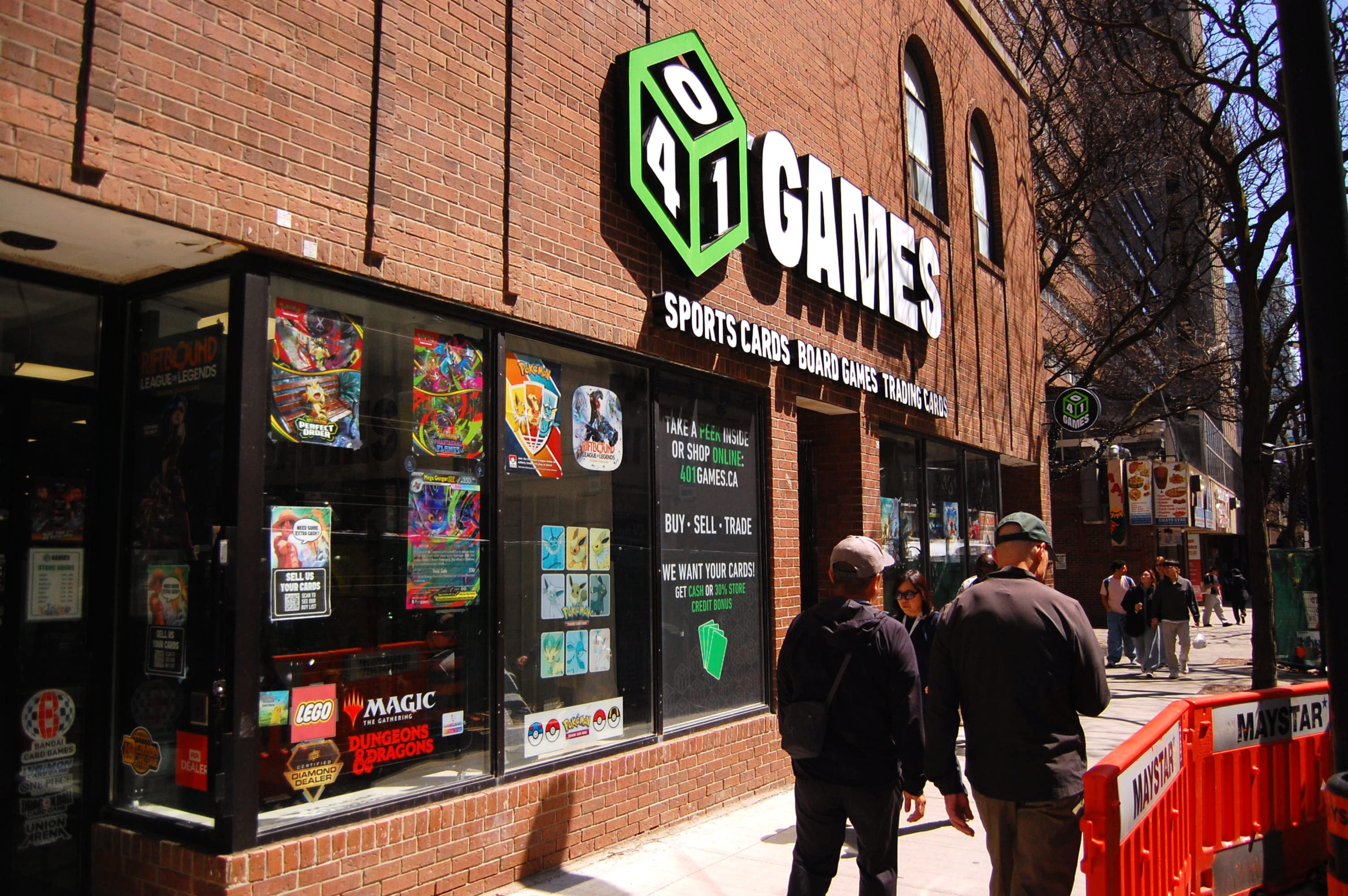 A board game and trading cards store on Toronto’s Yonge Street, the site of the former White City Cafe where the riots began