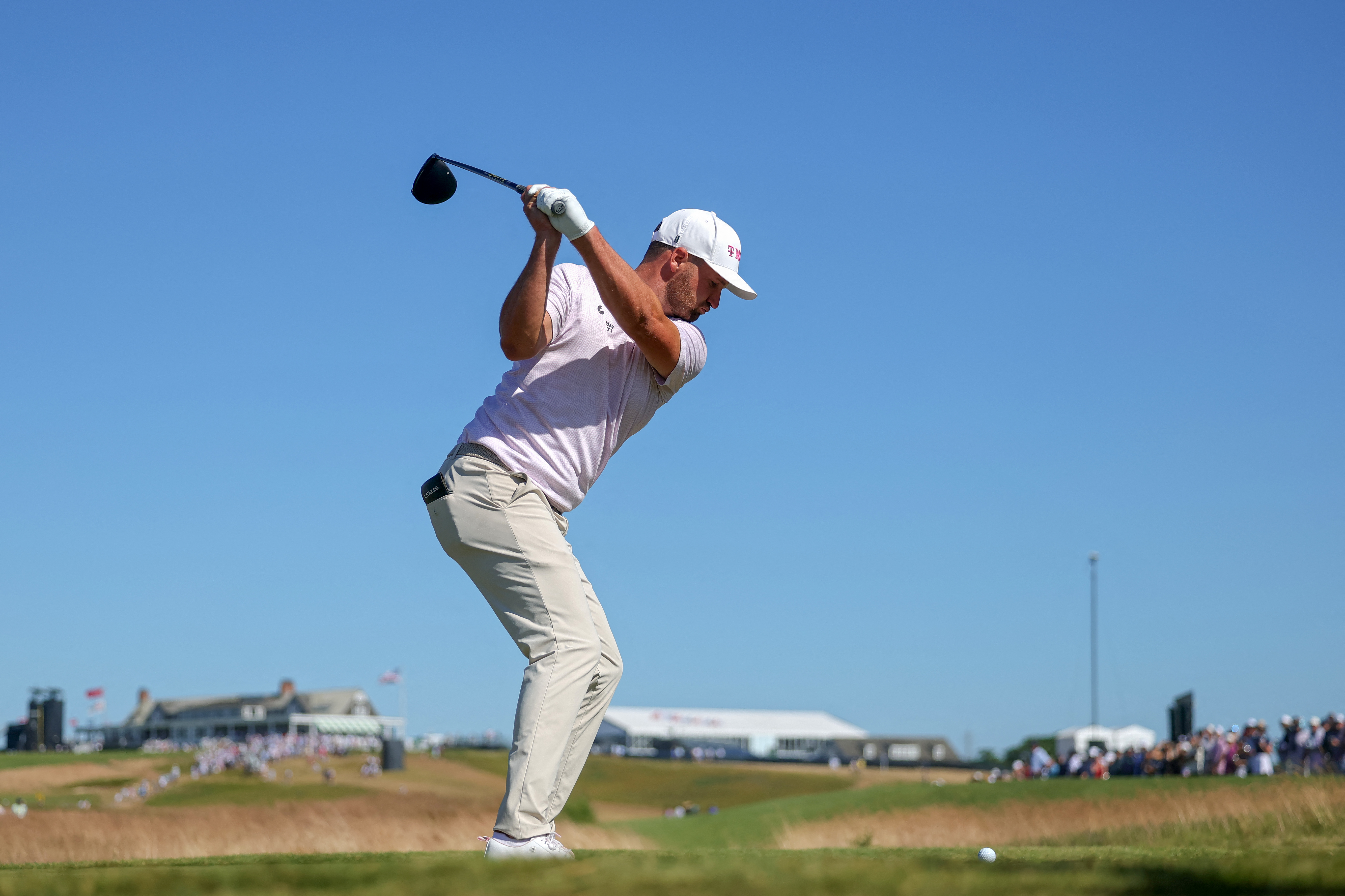 Wyndham Clark held on through challenging conditions and an unfriendly crowd at the 2026 US Open to record a rare wire-to-wire victory