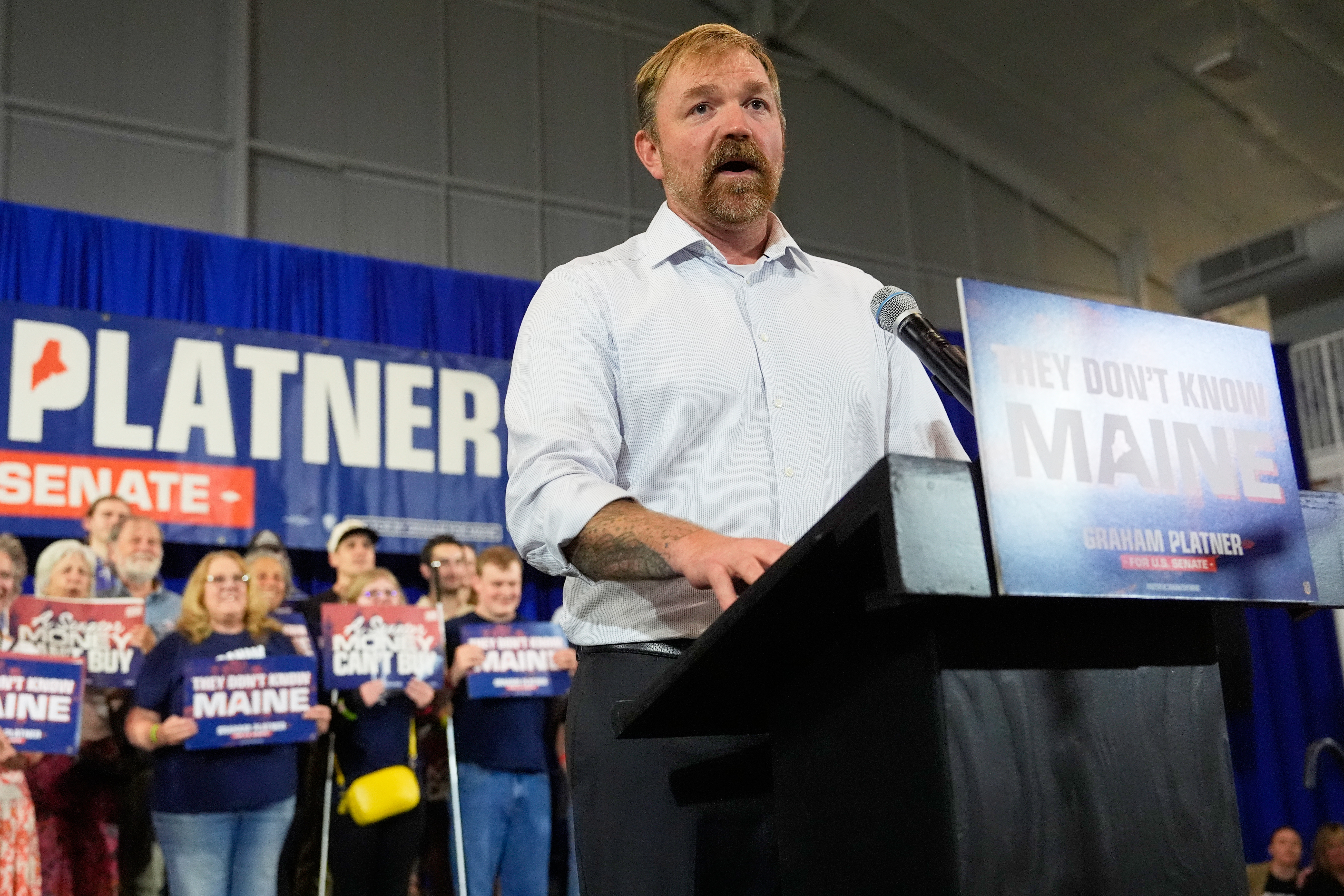 Democratic US Senate candidate Graham Platner