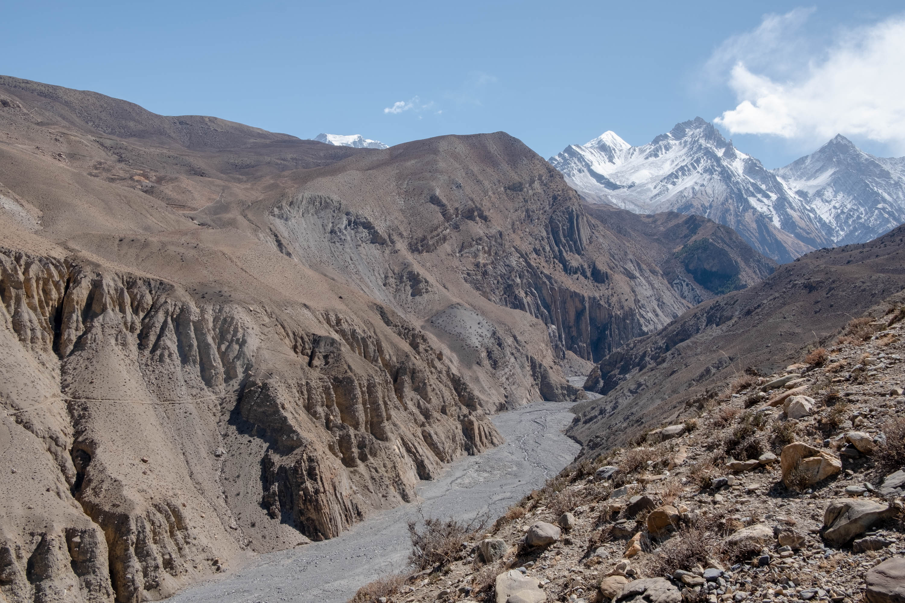 The Lubra valley's riverbed has expanded in recent years due to flooding [Eileen McDougall/Al Jazeera]