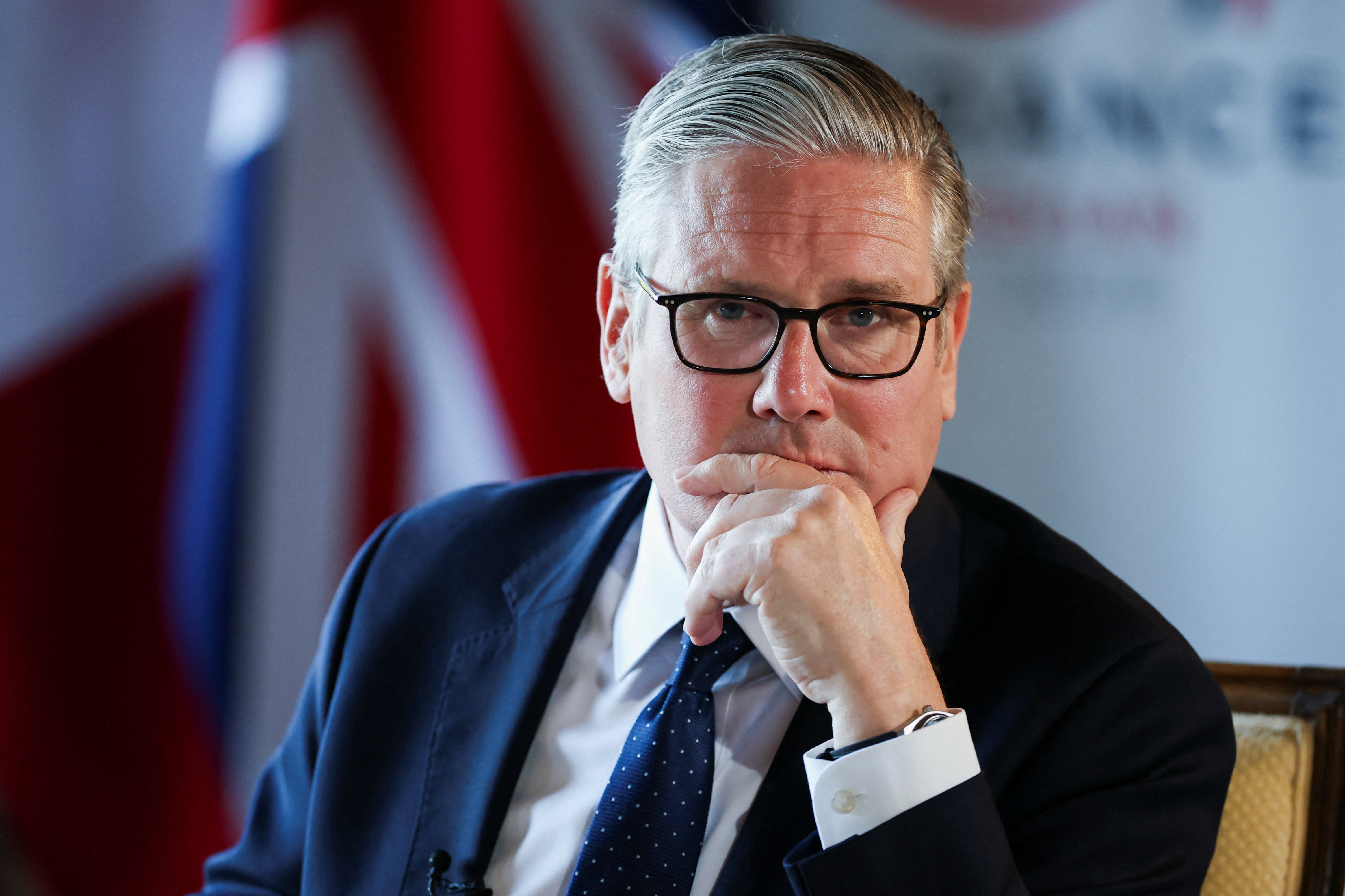 The United Kingdom’s Prime Minister Keir Starmer looks on as he speaks to the members of the media on the sidelines of the Group of Seven (G7) summit, in France, June 17, 2026