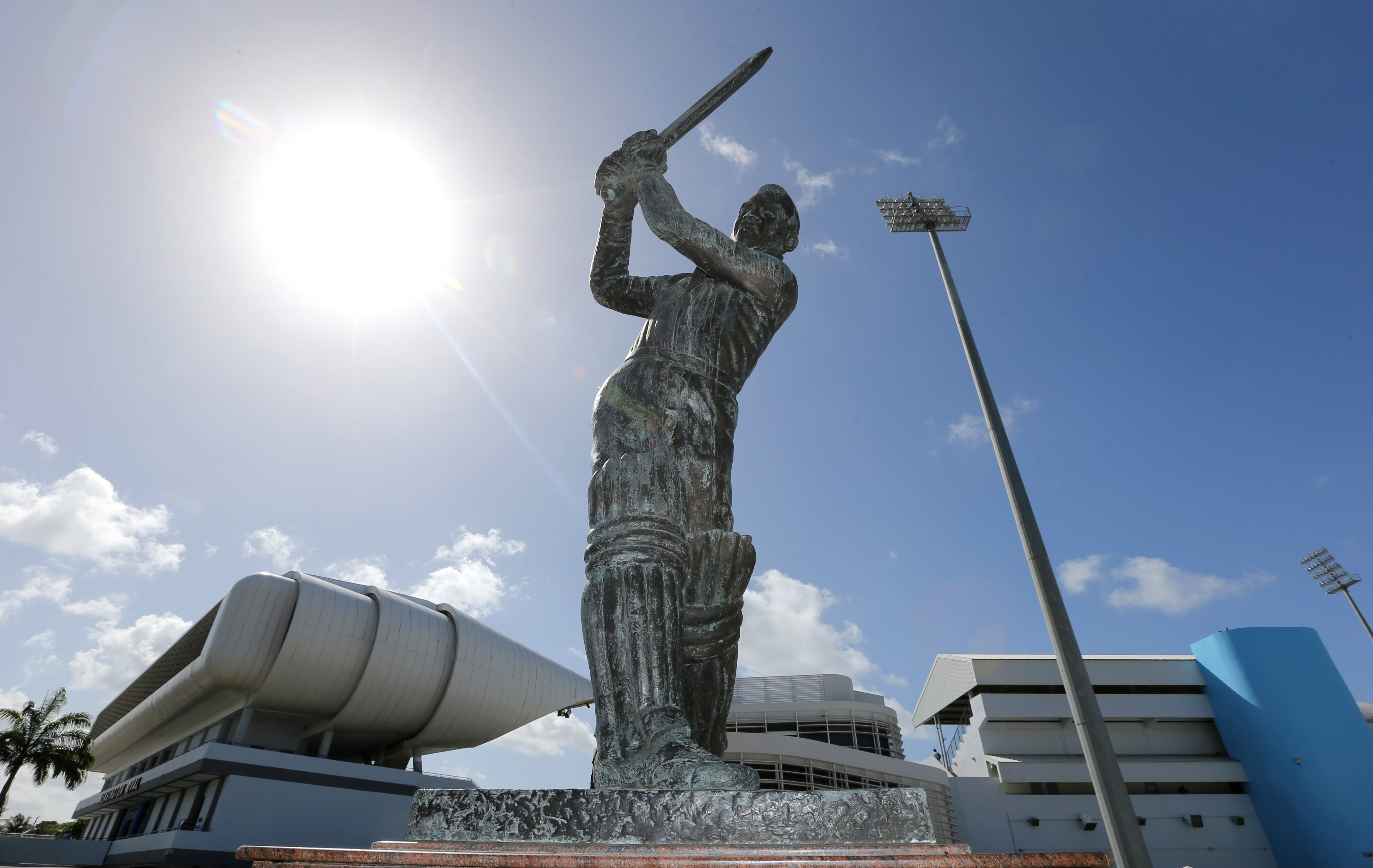 Cricket - West Indies v England - Third Test - Kensington Oval, Barbados - 1/5/15A statue of Sir Garfield Sobers outside the ground Action Images via Reuters / Jason O'Brien Livepic EDITORIAL USE ONLY.
