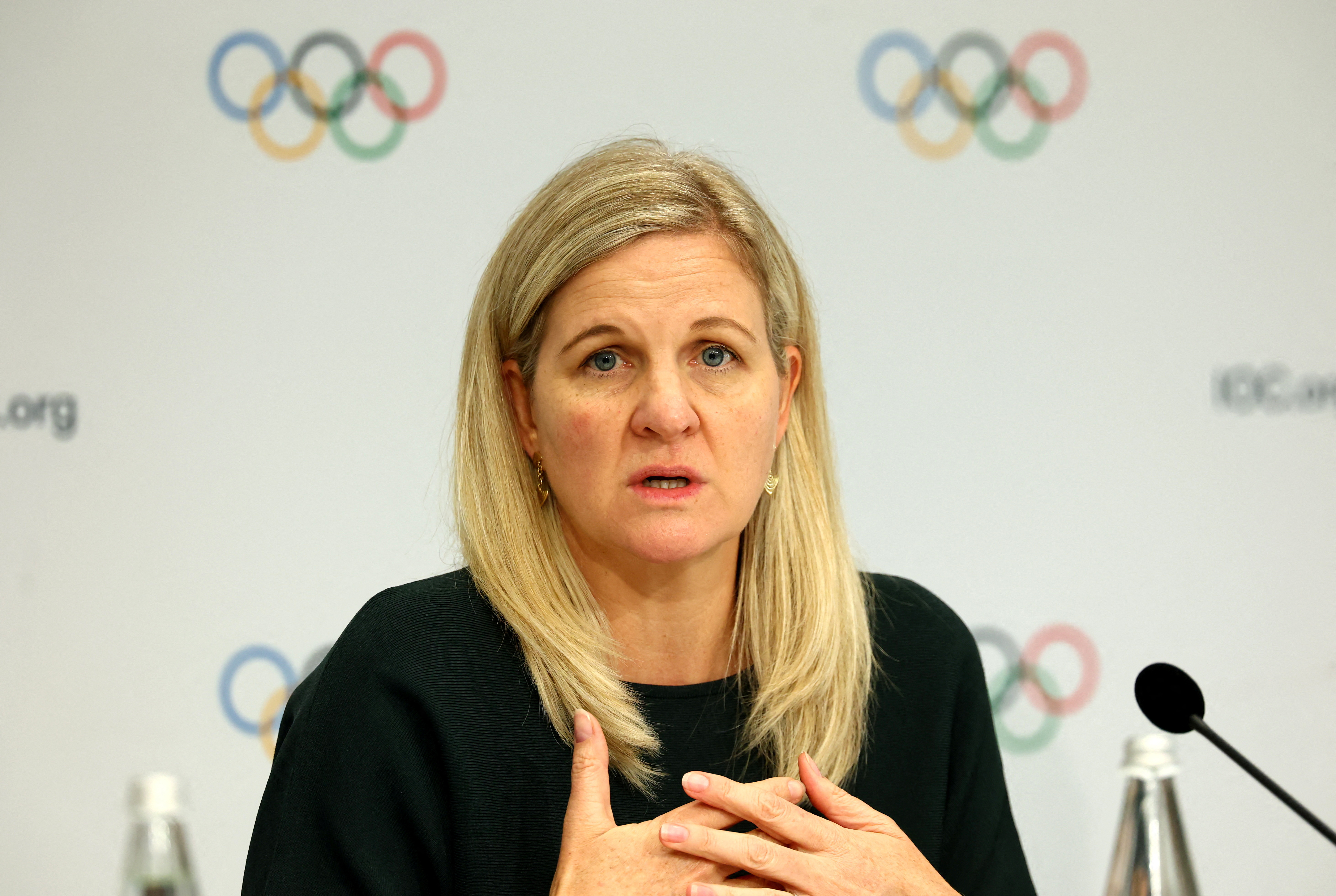 International Olympic Committee President Kirsty Coventry during the session