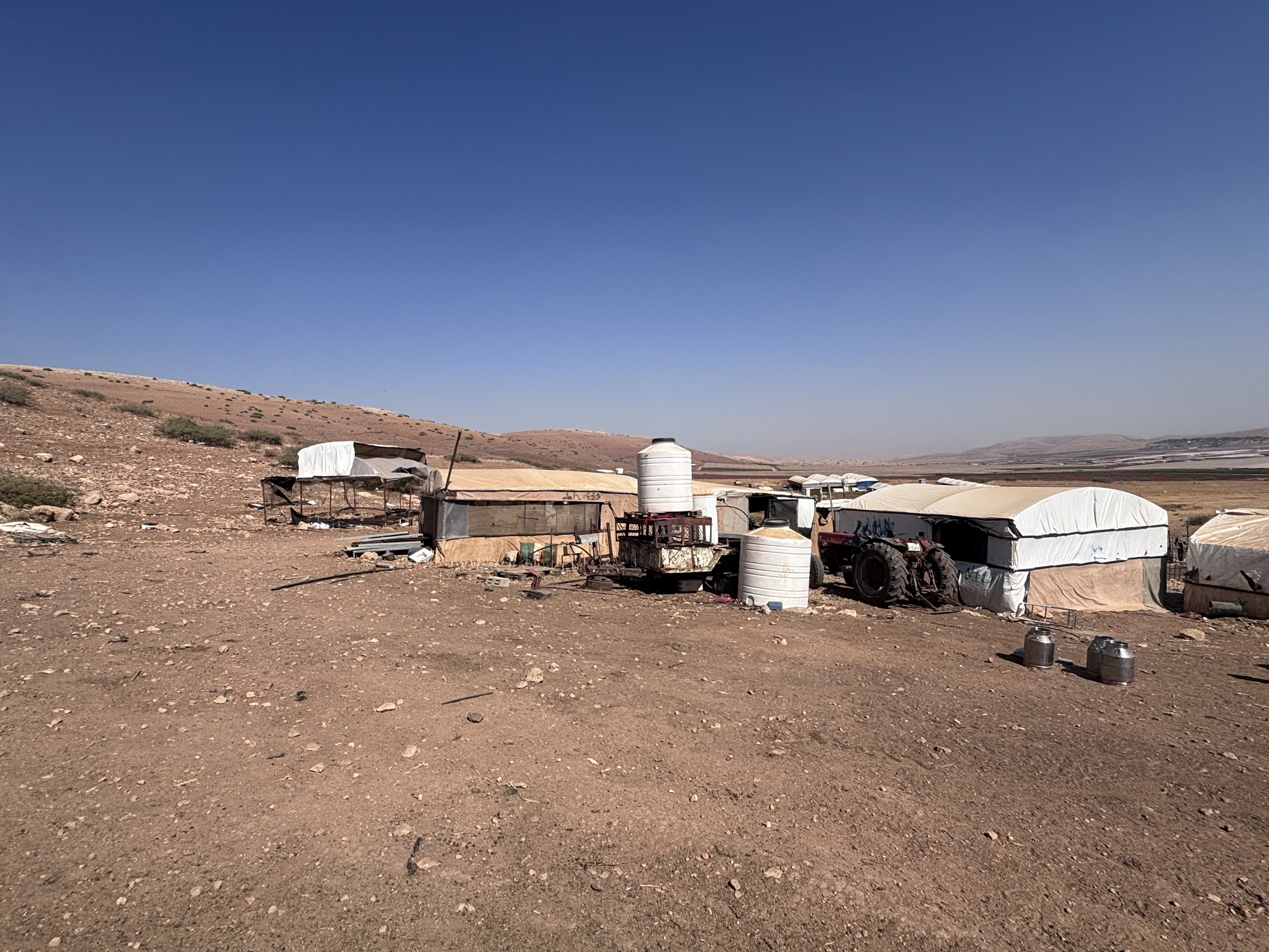 A building in a barren landscape