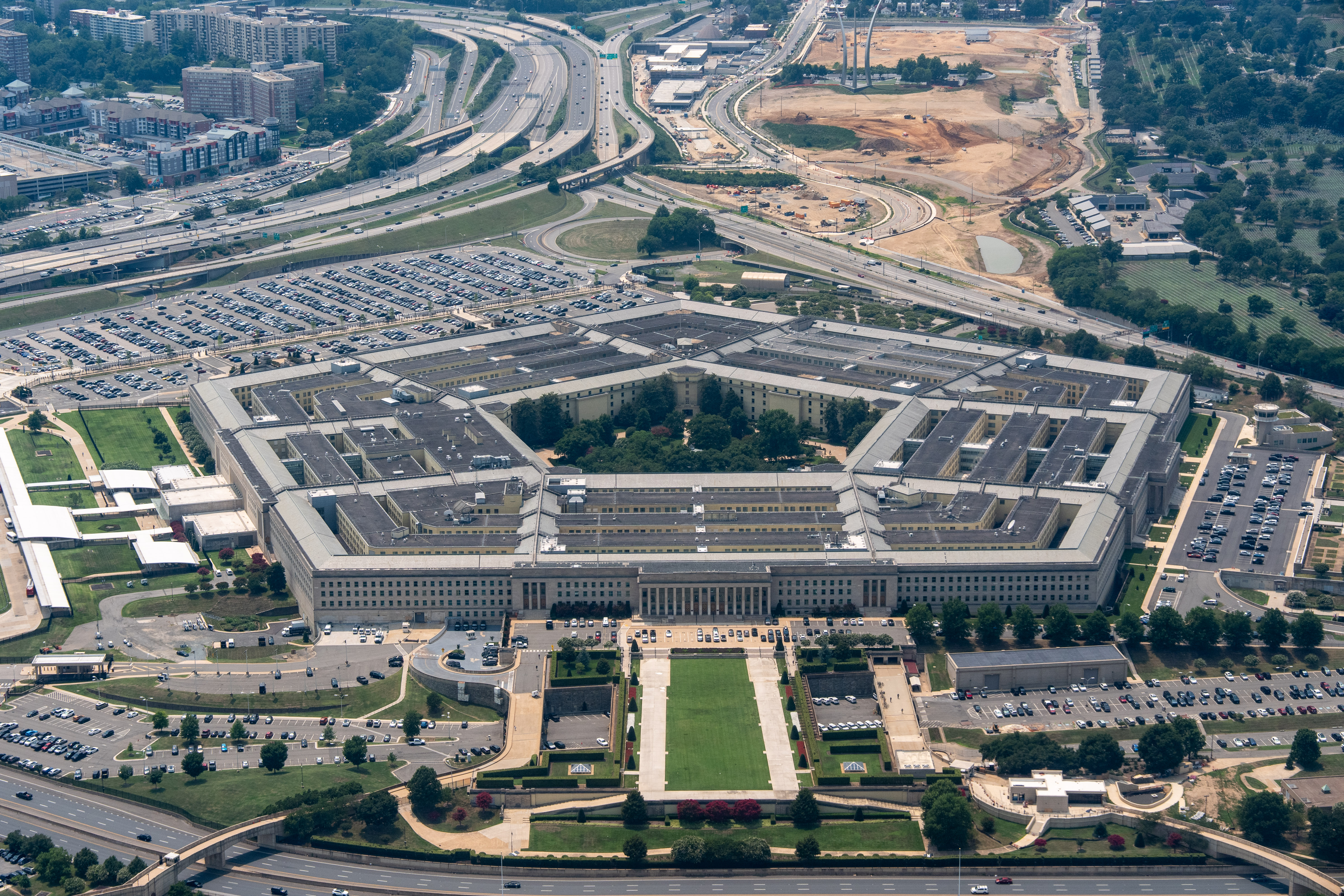 The Pentagon is seen from the air