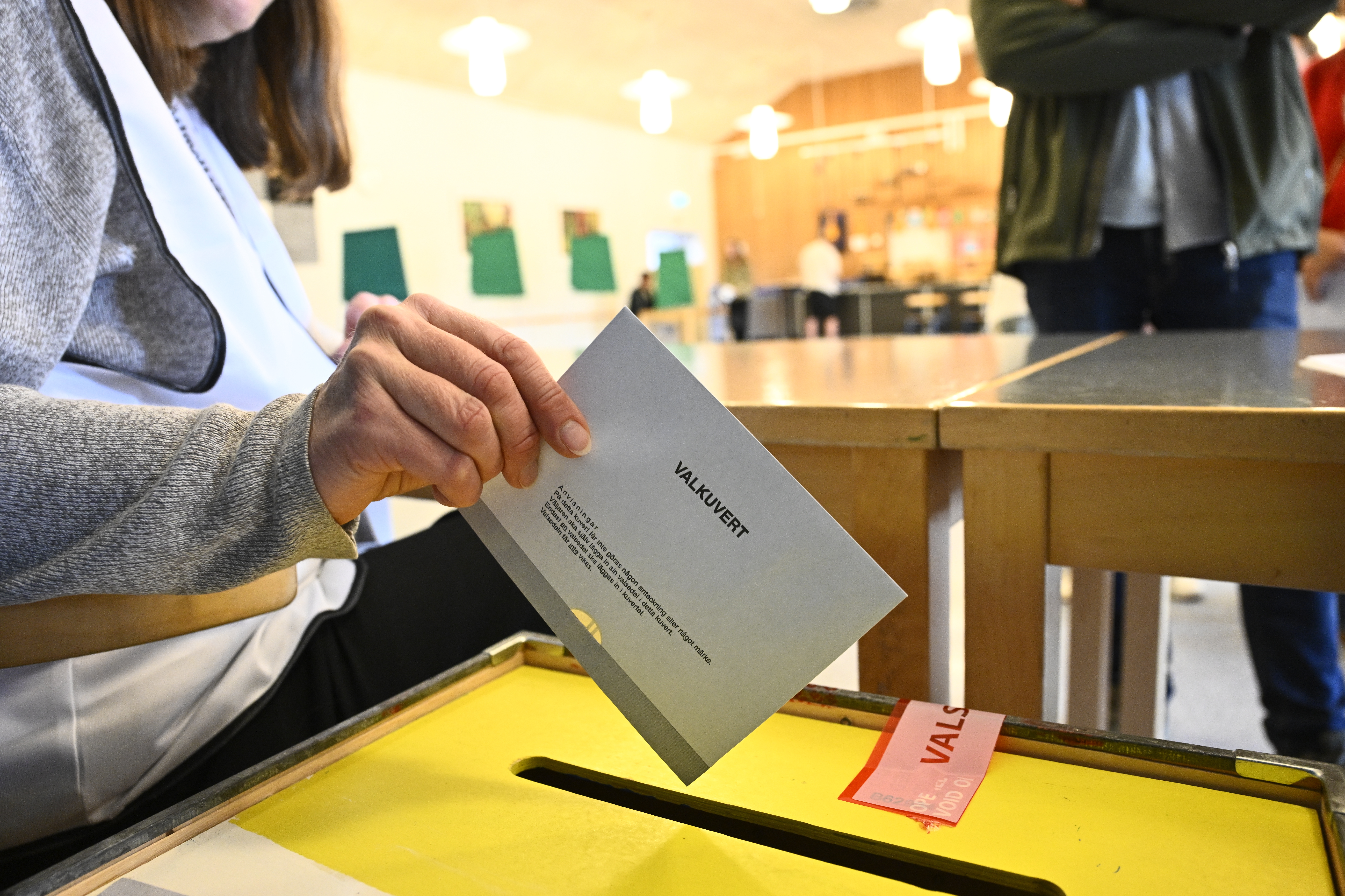 People cast their votes for