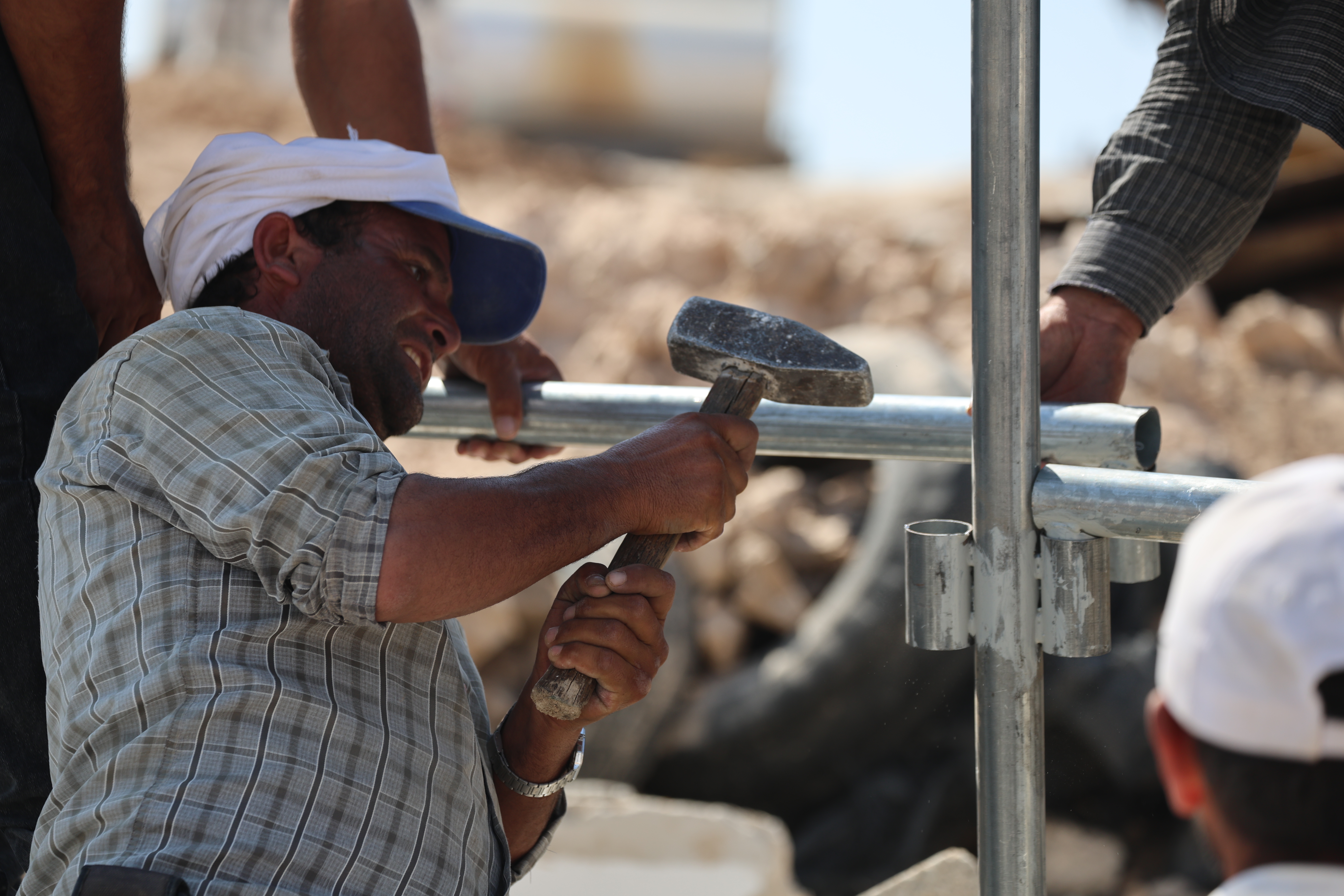 Villagers in Khirbet al-Tabban have already begun to rebuild