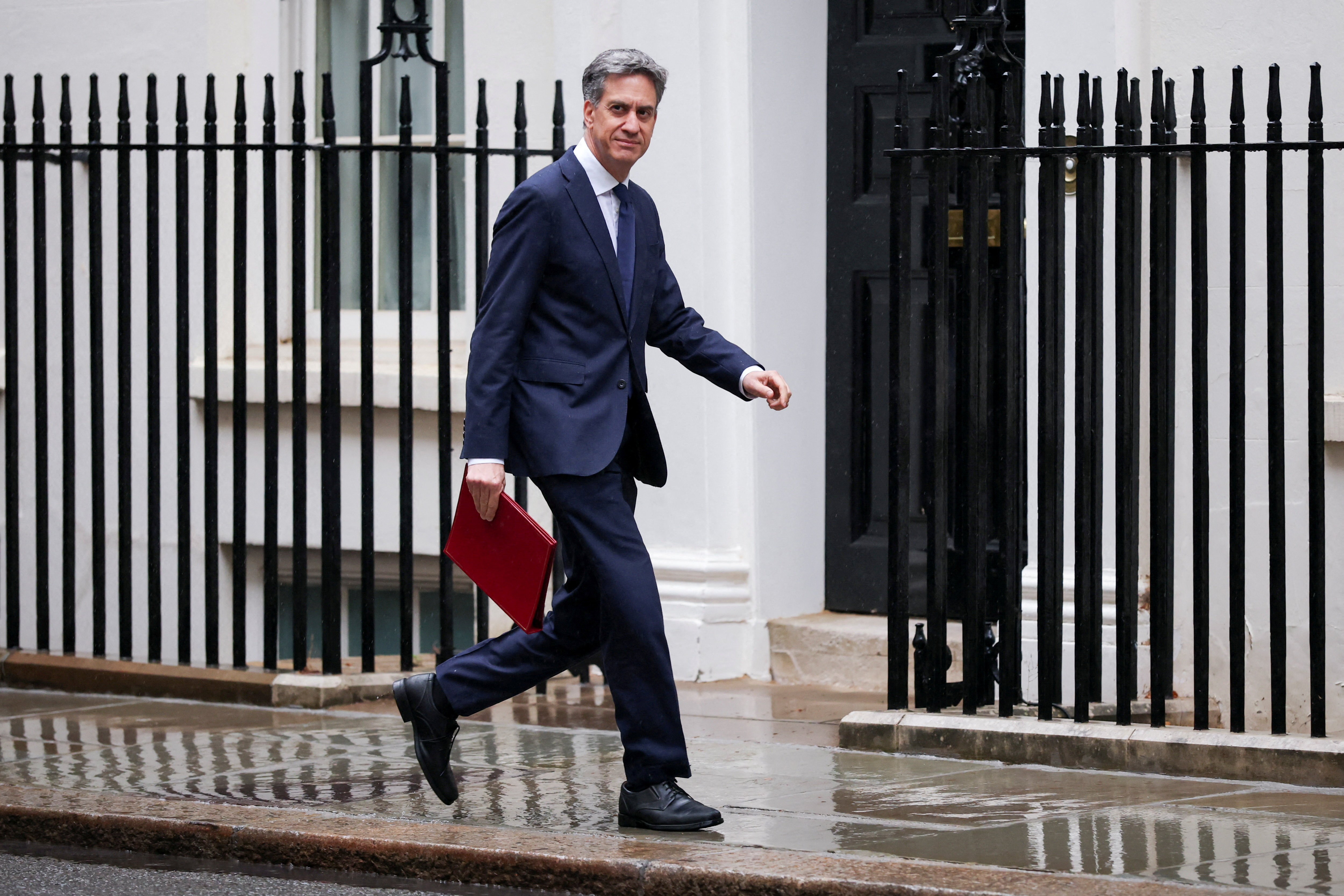 British Foreign Secretary Ed Miliband arrives to attend a cabinet meeting at 10 Downing Street in London, Britain, September 8, 2026. REUTERS/Isabel Infantes TPX IMAGES OF THE DAY