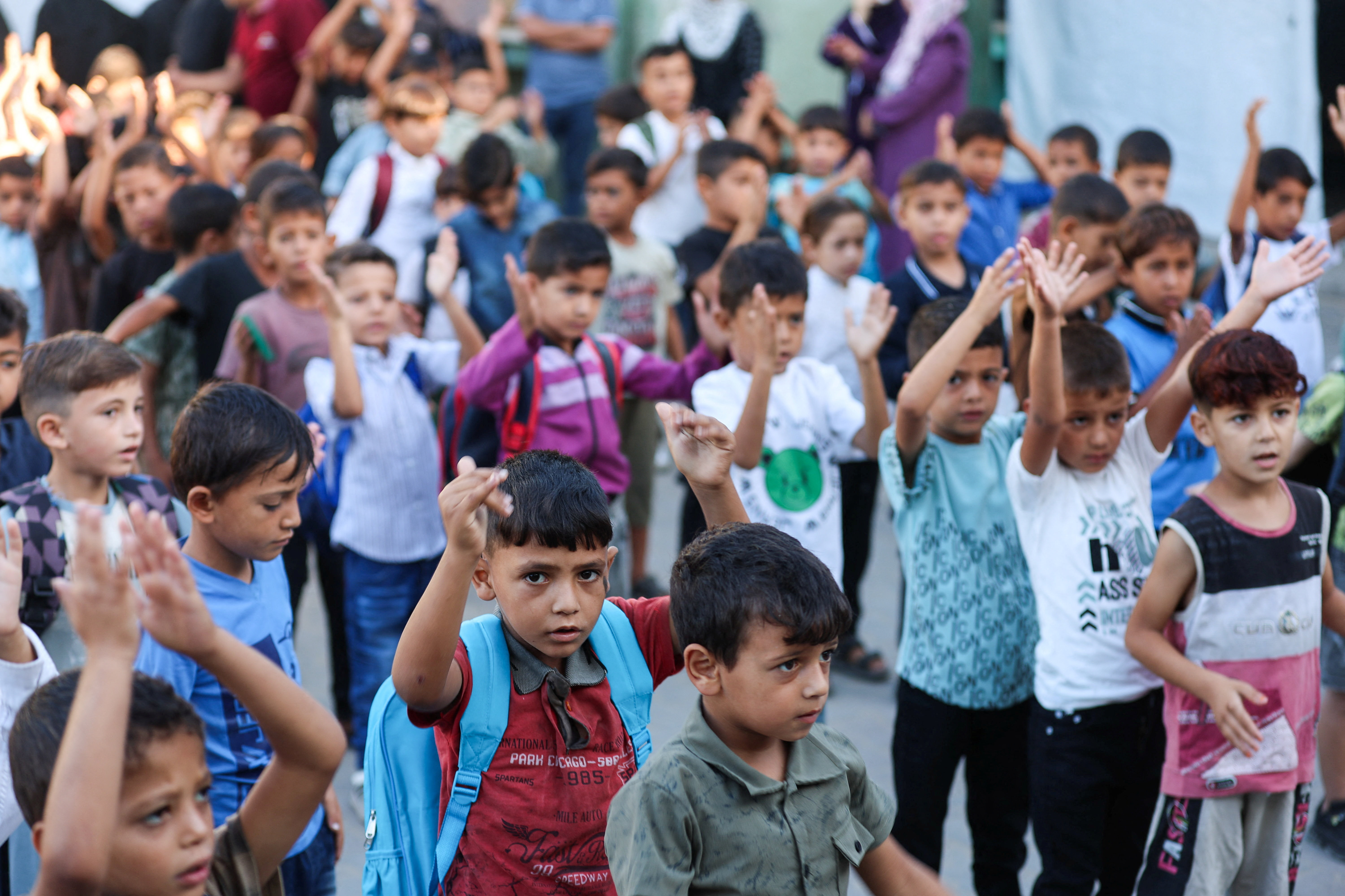 Gaza’s children return to class in tents and ruins