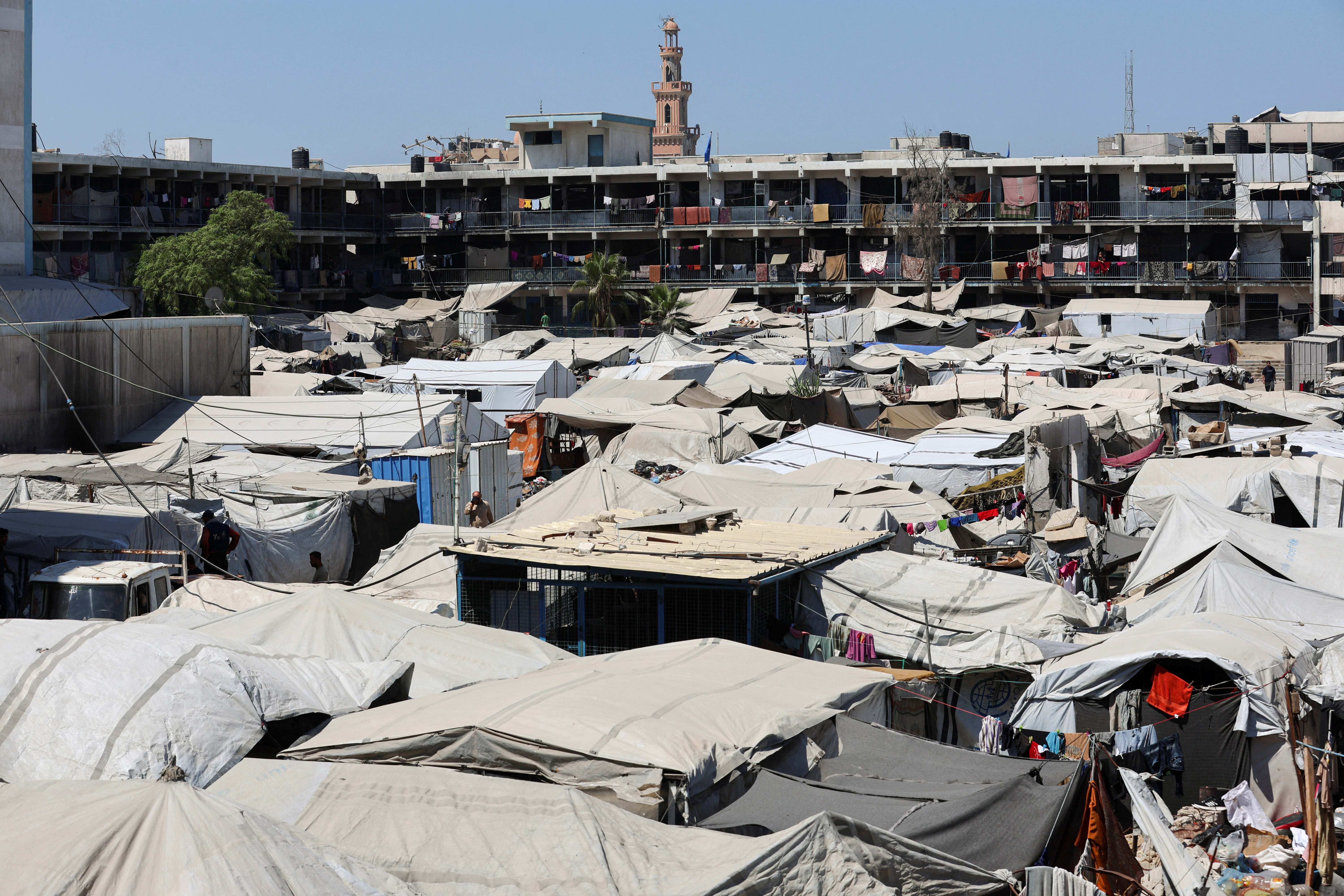Gaza’s children return to class in tents and ruins