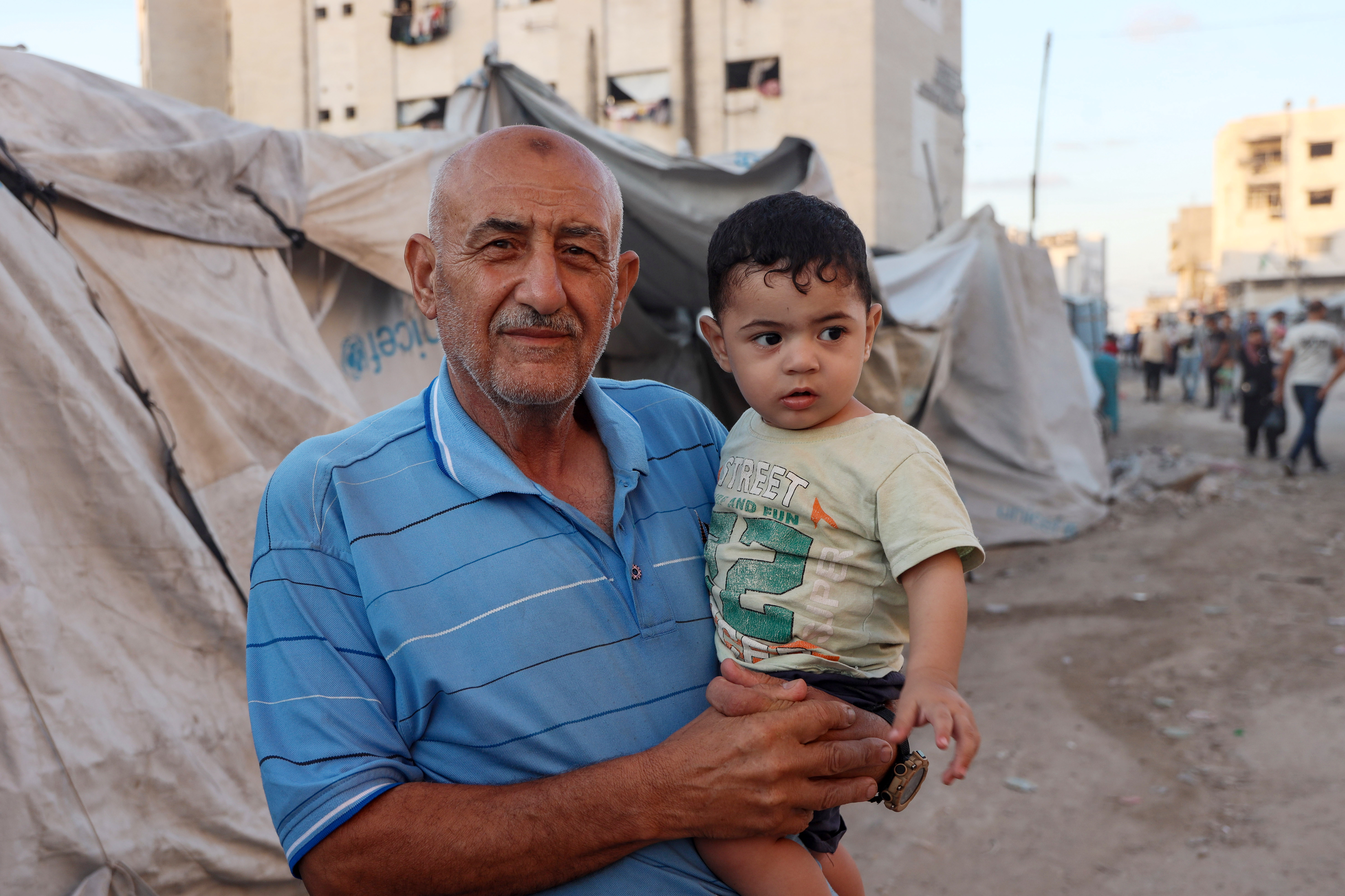 Osama Al-Arbaei, 65, says he does not expect Israel’s election to bring fundamental change to Gaza. [Abdelhakim Abu Riash/ Al Jazeera]