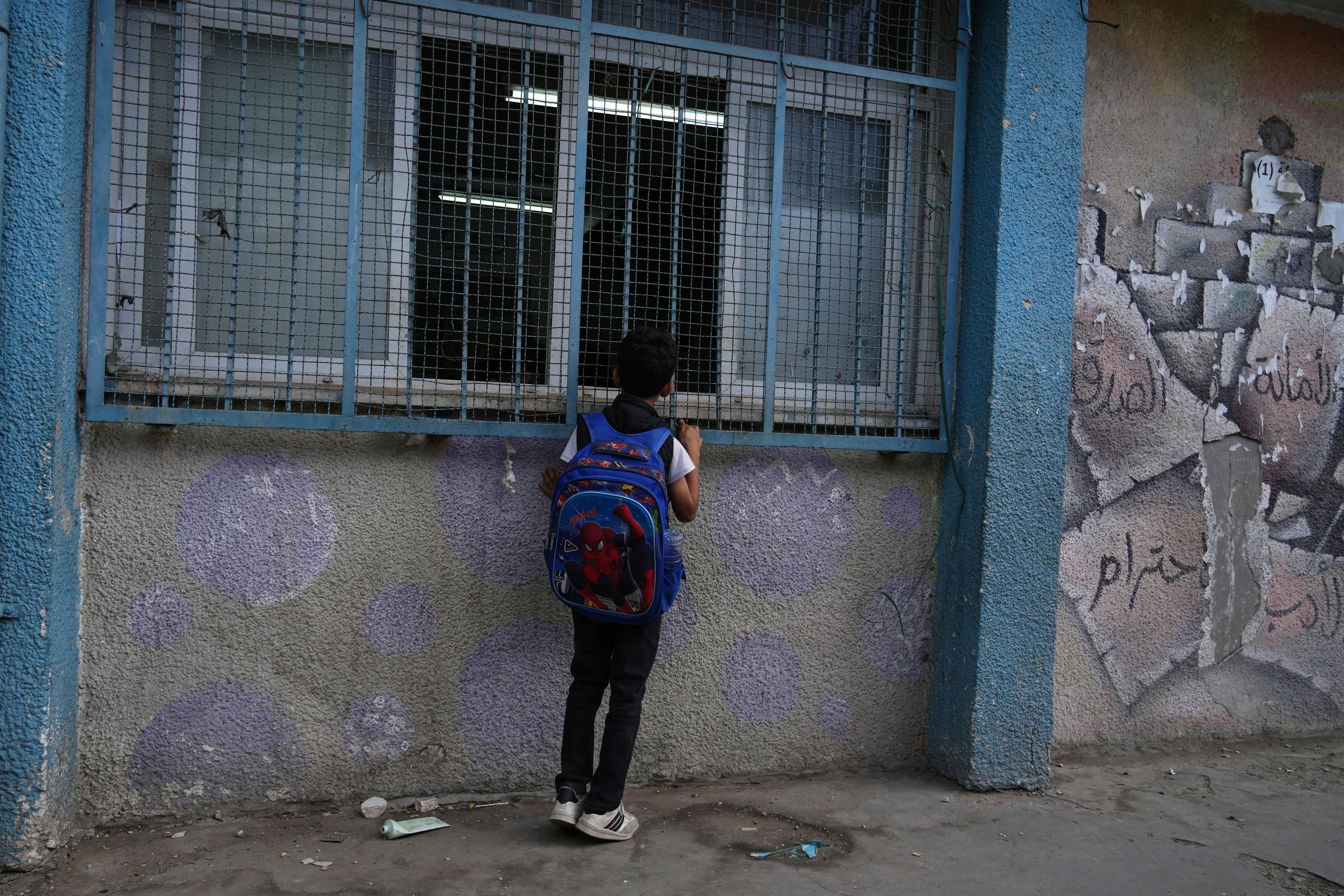 Gaza’s children return to class in tents and ruins