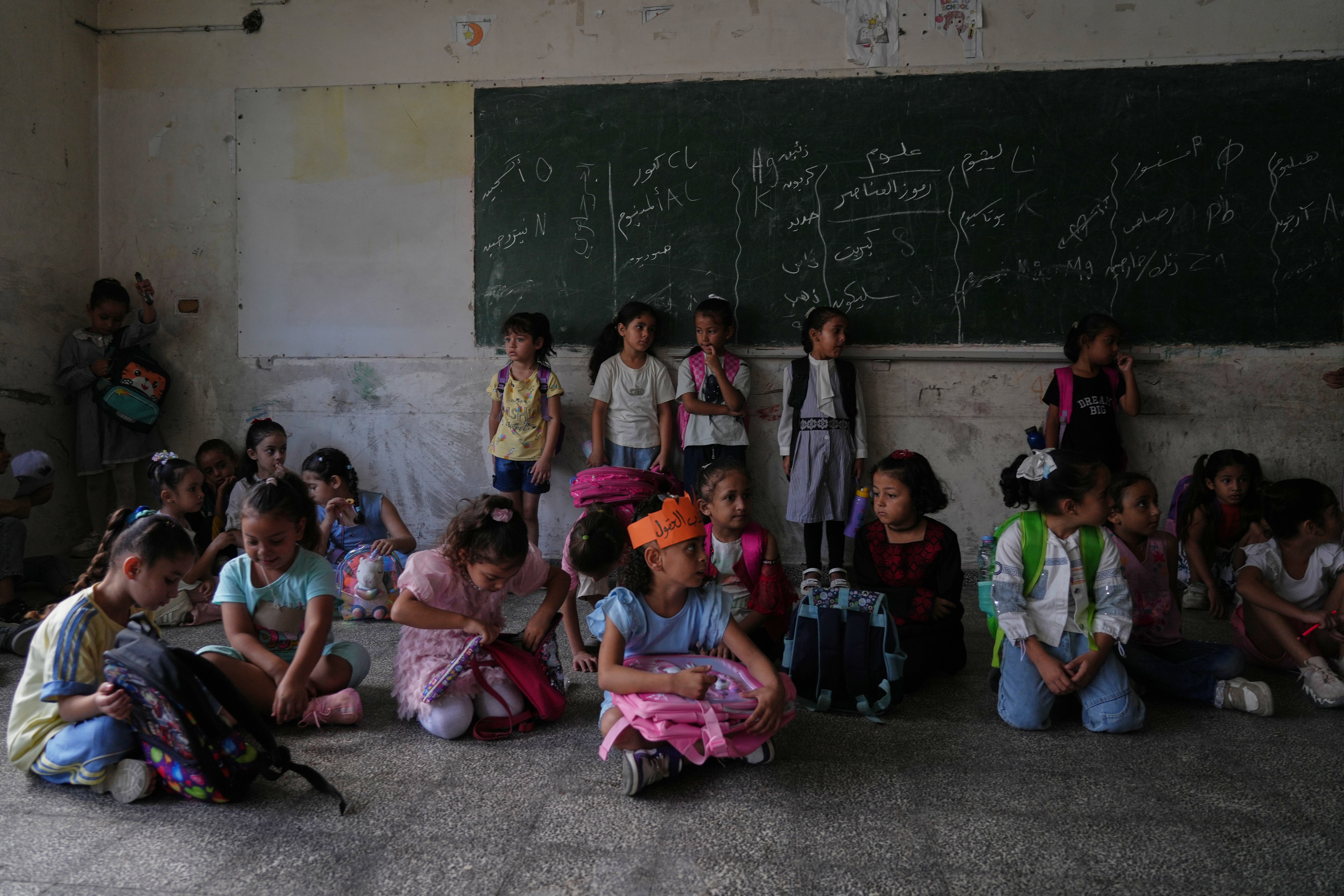 Gaza’s children return to class in tents and ruins