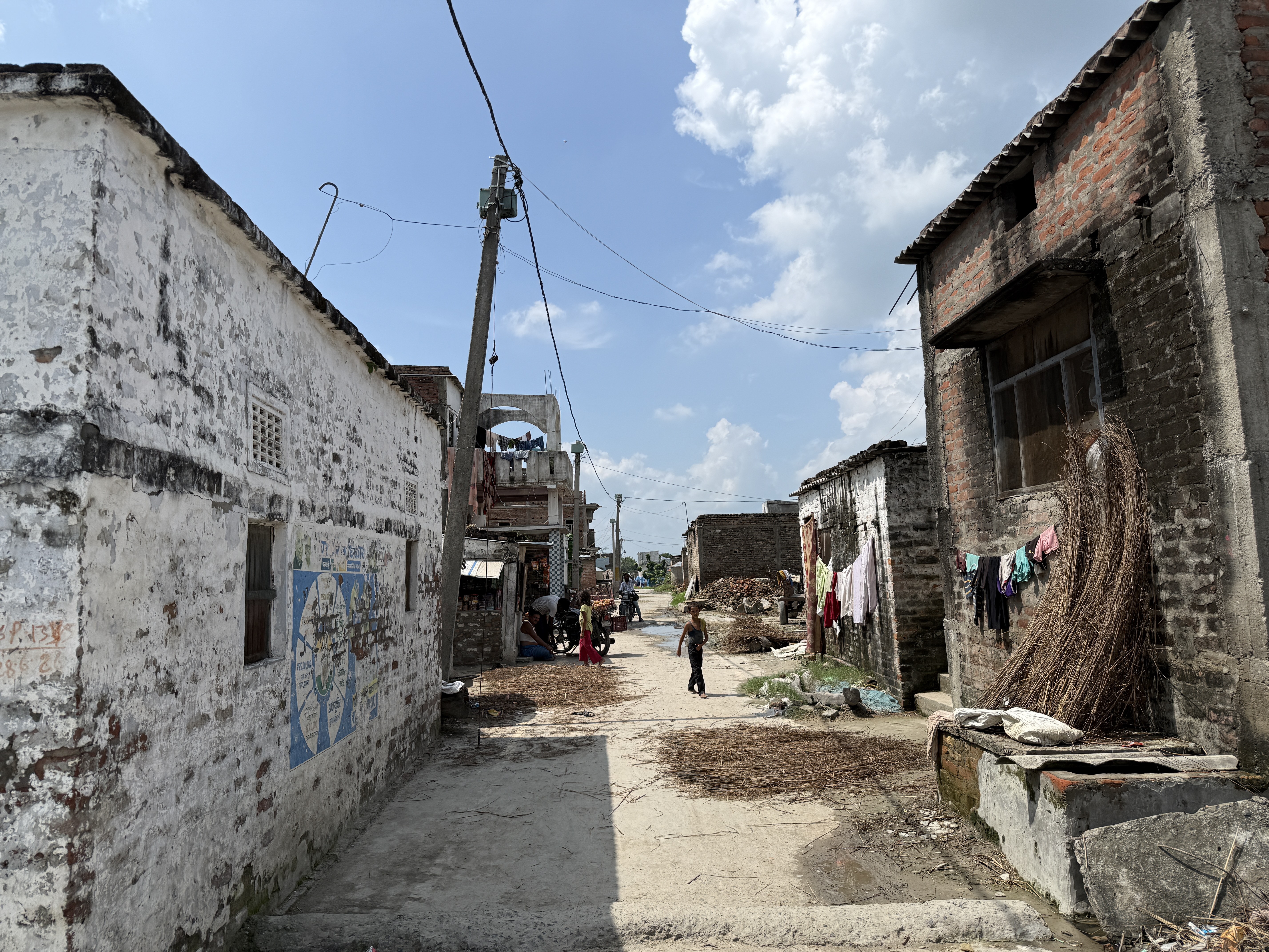 A lane in Turhapatti village, Bihar, India, where the migrant workers are from. It is a village where almost every family has a story of migration
