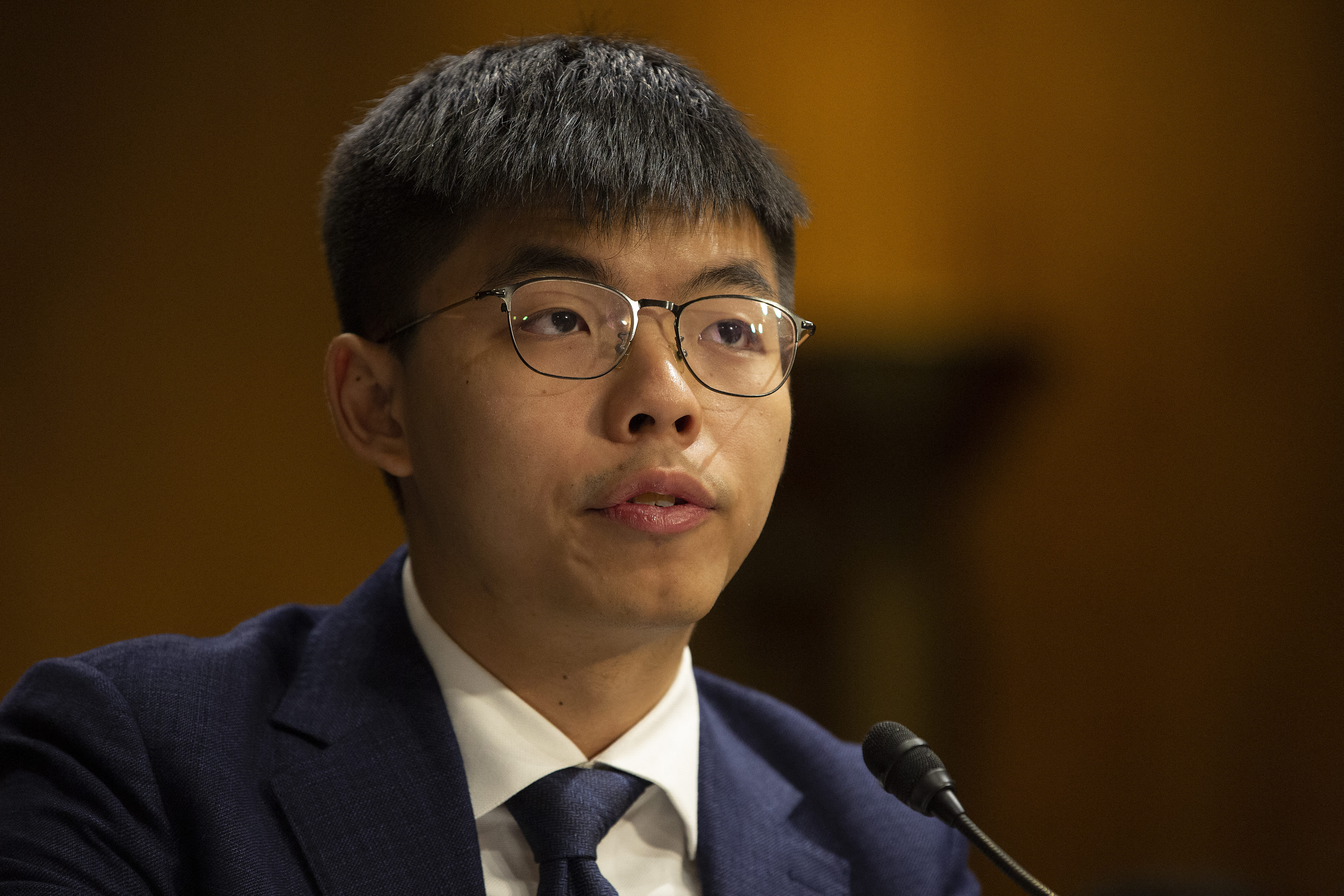 Hong Kong pro-democracy activist Joshua Wong speaks during a hearing before the Congressional-Executive Commission on China at the Dirksen Senate Office Building on Capitol Hill in Washington, DC. [File: AFP]