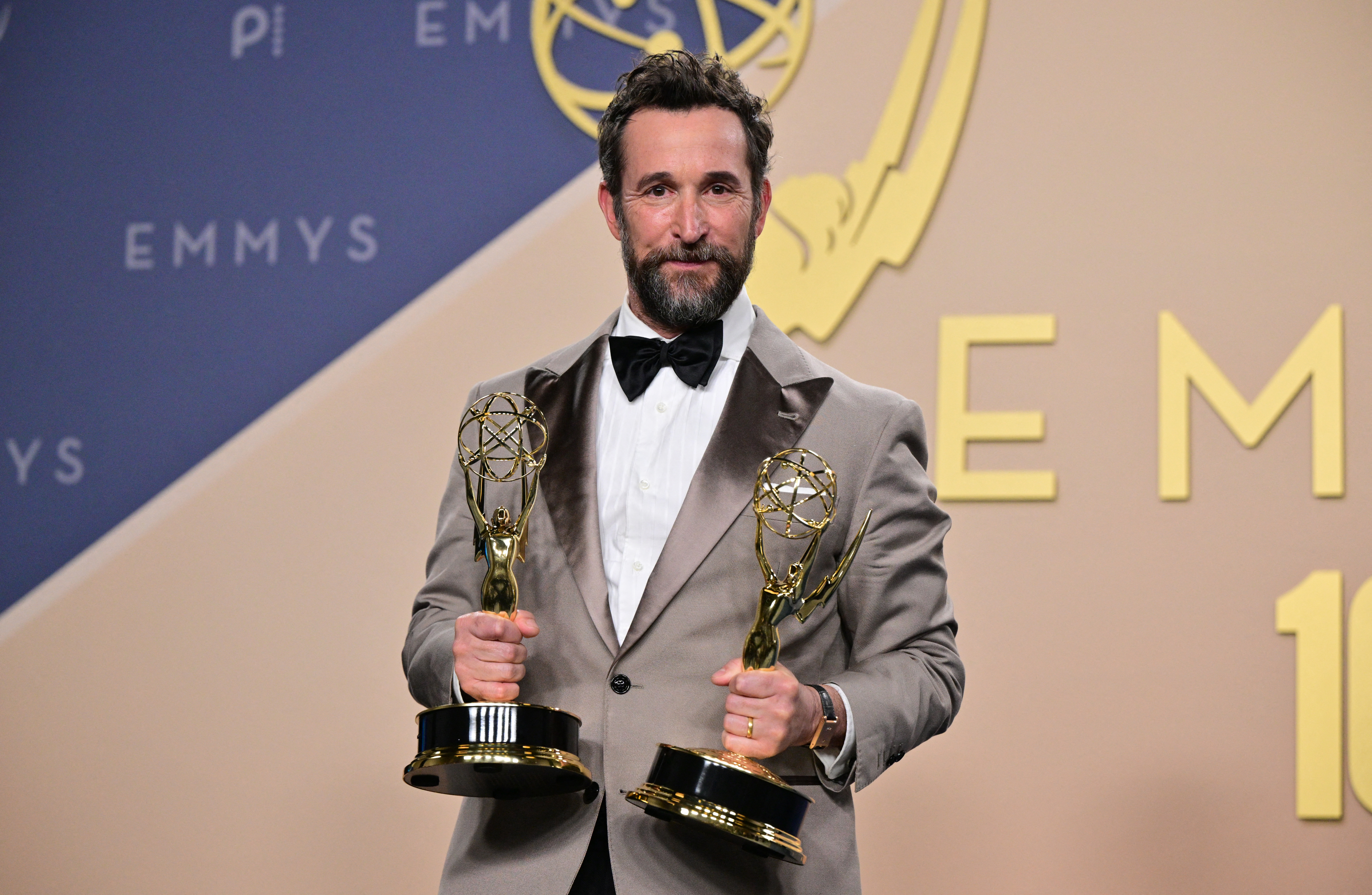 US actor Noah Wyle, winner of Outstanding Lead Actor in a Drama Series and Outstanding Drama Series for “The Pitt”, poses in the press room during the 78th Primetime Emmy Awards at the Peacock Theater at LA Live in Los Angeles on September 14, 2026