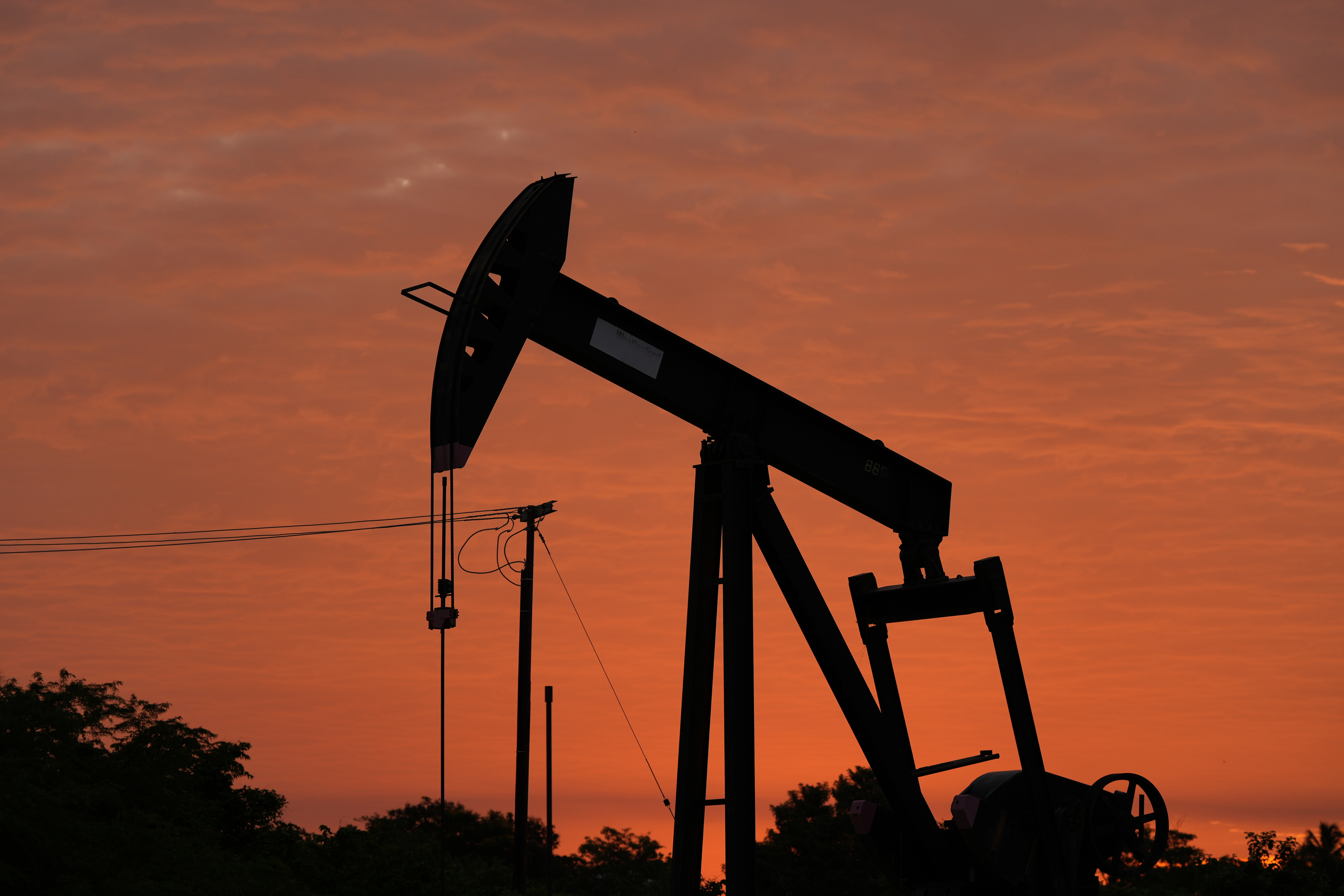 An inactive oil pumpjack stands in Cabimas, Venezuela, Wednesday, Sept. 2, 2026. (AP Photo/Ariana Cubillos)