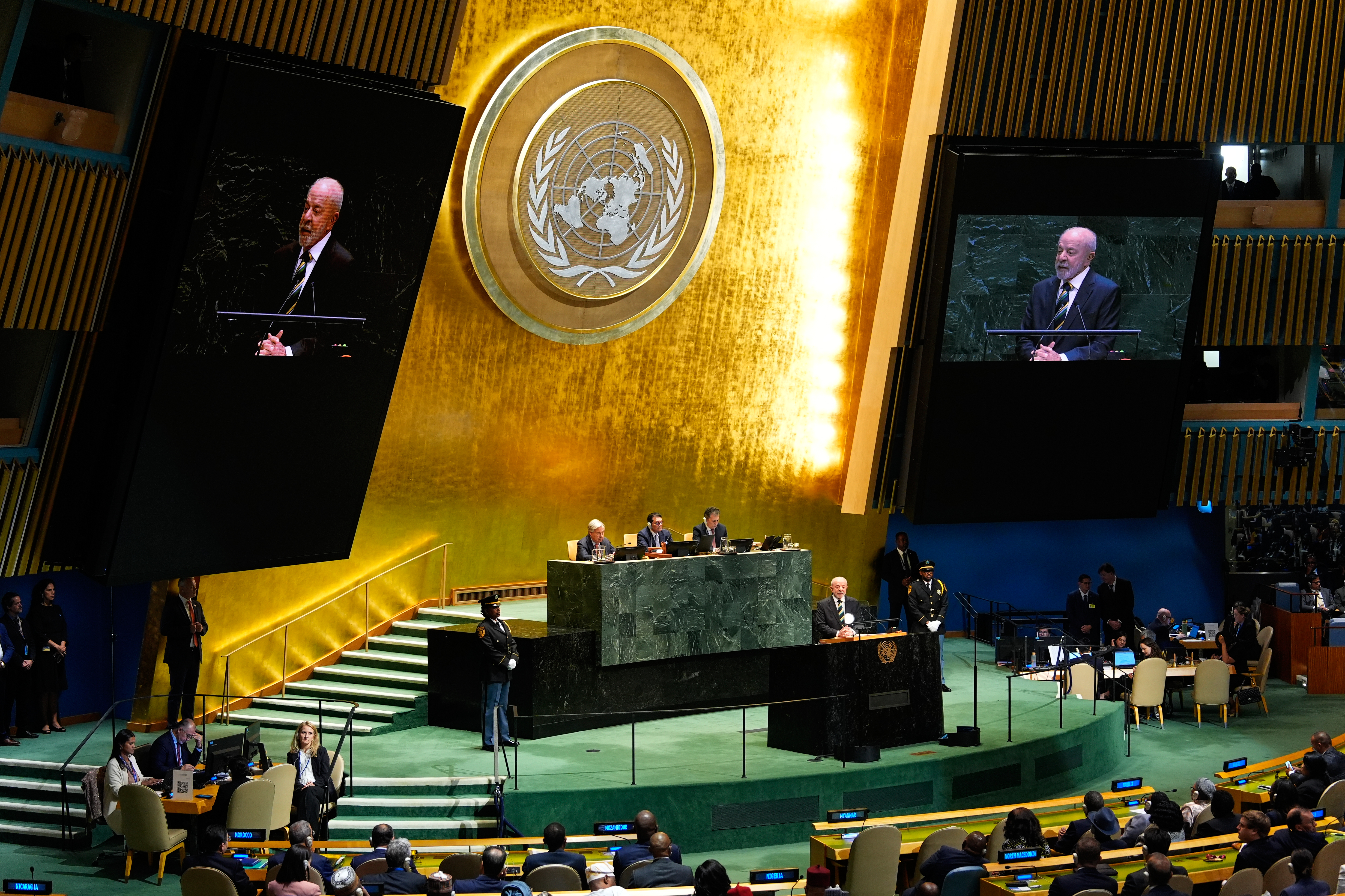 Brazil's President Luiz Inácio Lula da Silva speaks during the 81st session of the United Nations General Assembly at United Nations headquarters, Tuesday, Sept. 22, 2026. (AP Photo/Yuki Iwamura)