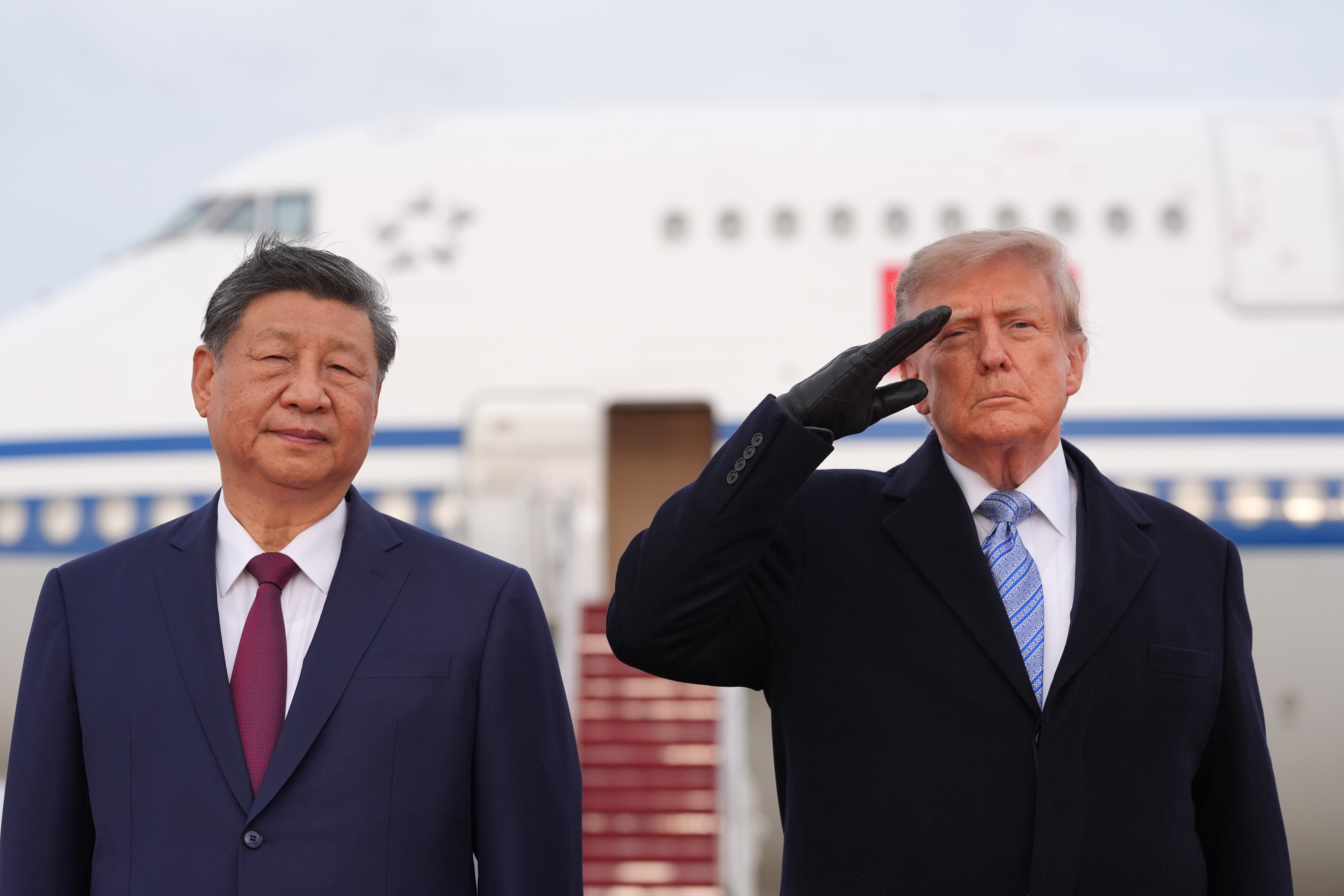 President Donald Trump and China's President Xi Jinping participate in an arrival ceremony at Joint Base Andrews, Md., Wednesday, Sept. 23, 2026.(AP Photo/Alex Brandon)