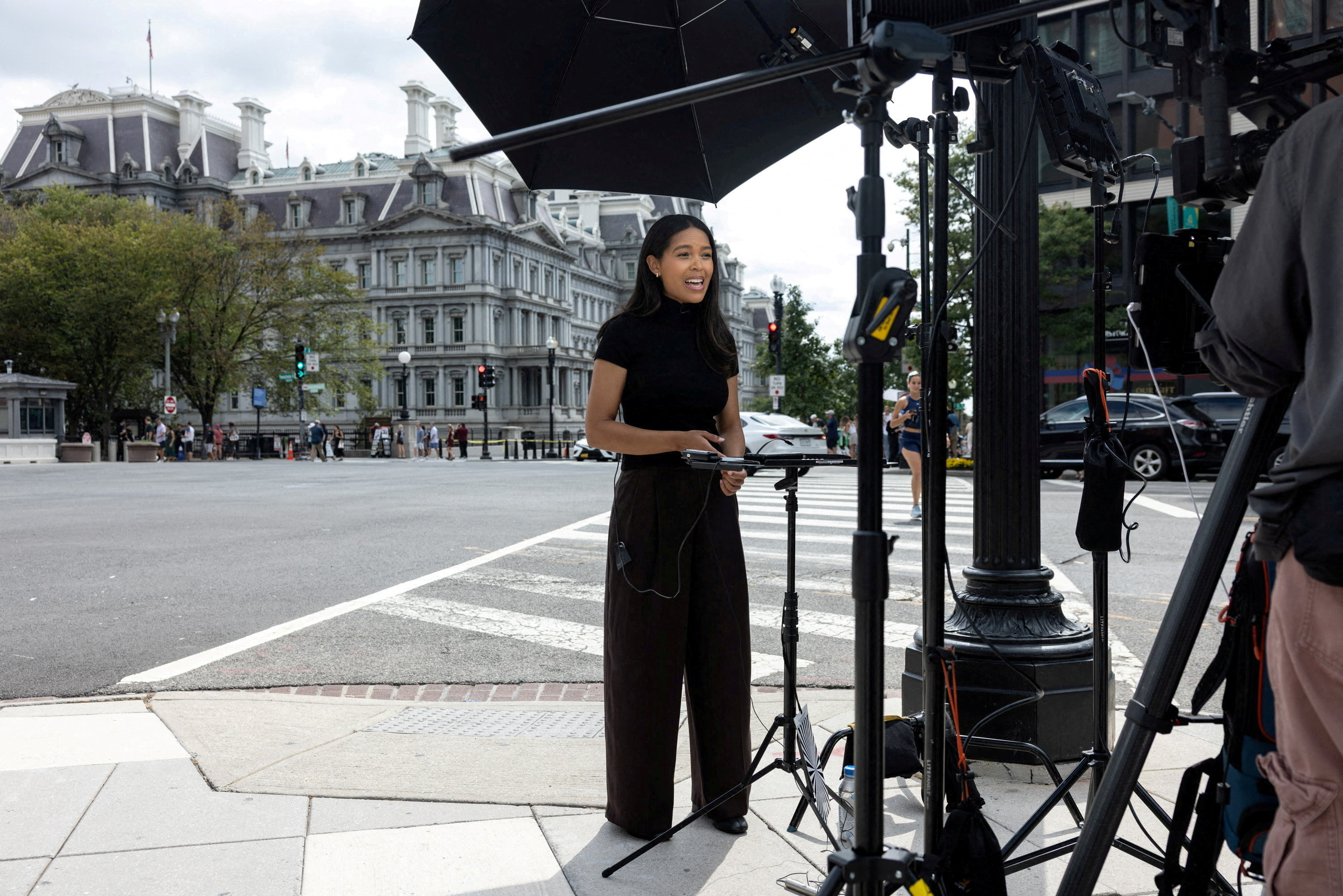 MS NOW correspondent Akayla Gardner reports from outside the White House after being banned