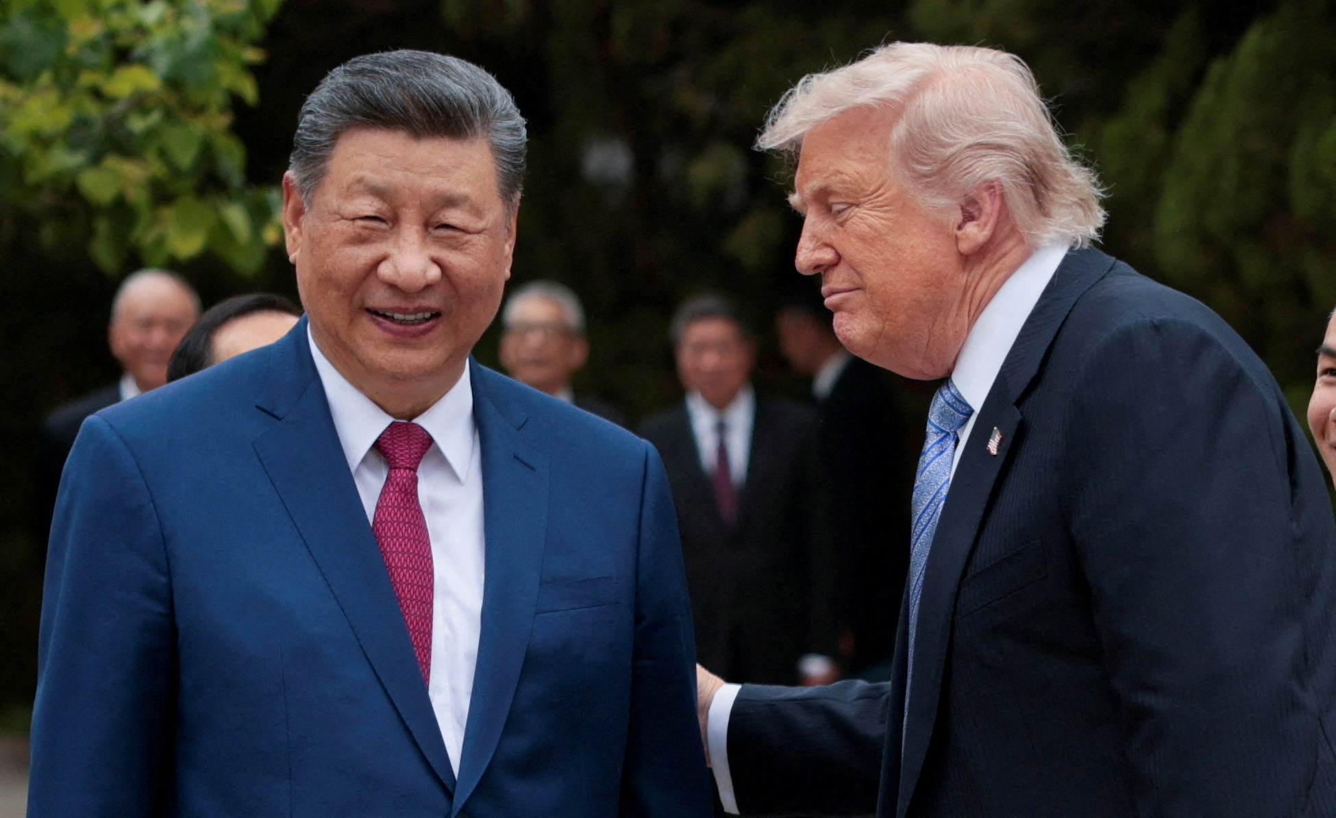 Presidents Xi Jinping and Donald Trump in Beijing, China, in May 2026